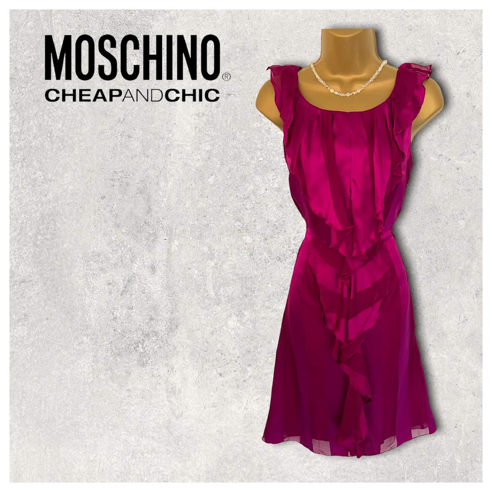 Moschino Cheap And Chic Robes Soie Rose ref.537877 Joli Closet