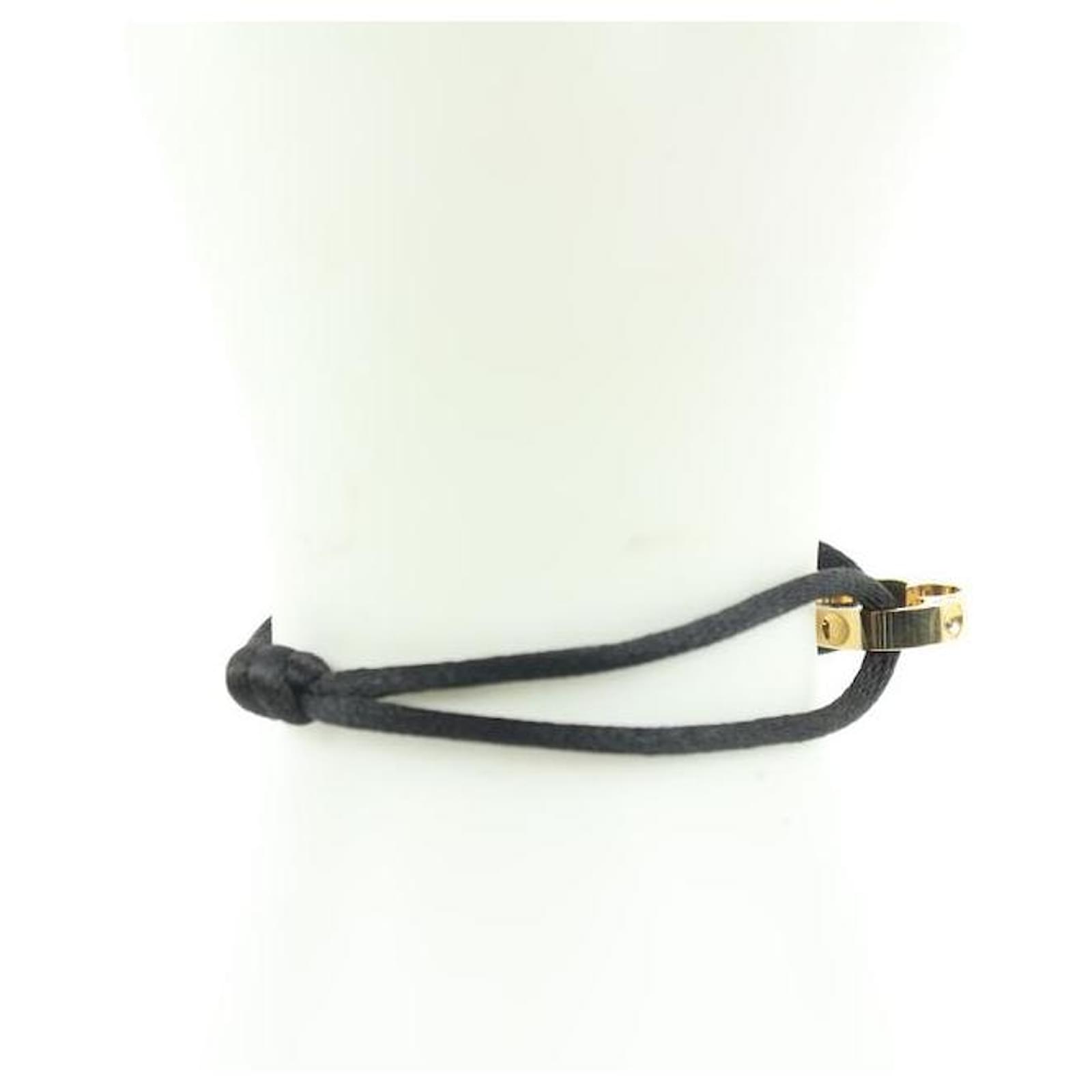 Louis Vuitton Empreinte Bracelet - Black, 18K White Gold Wrap, Bracelets -  LOU561210