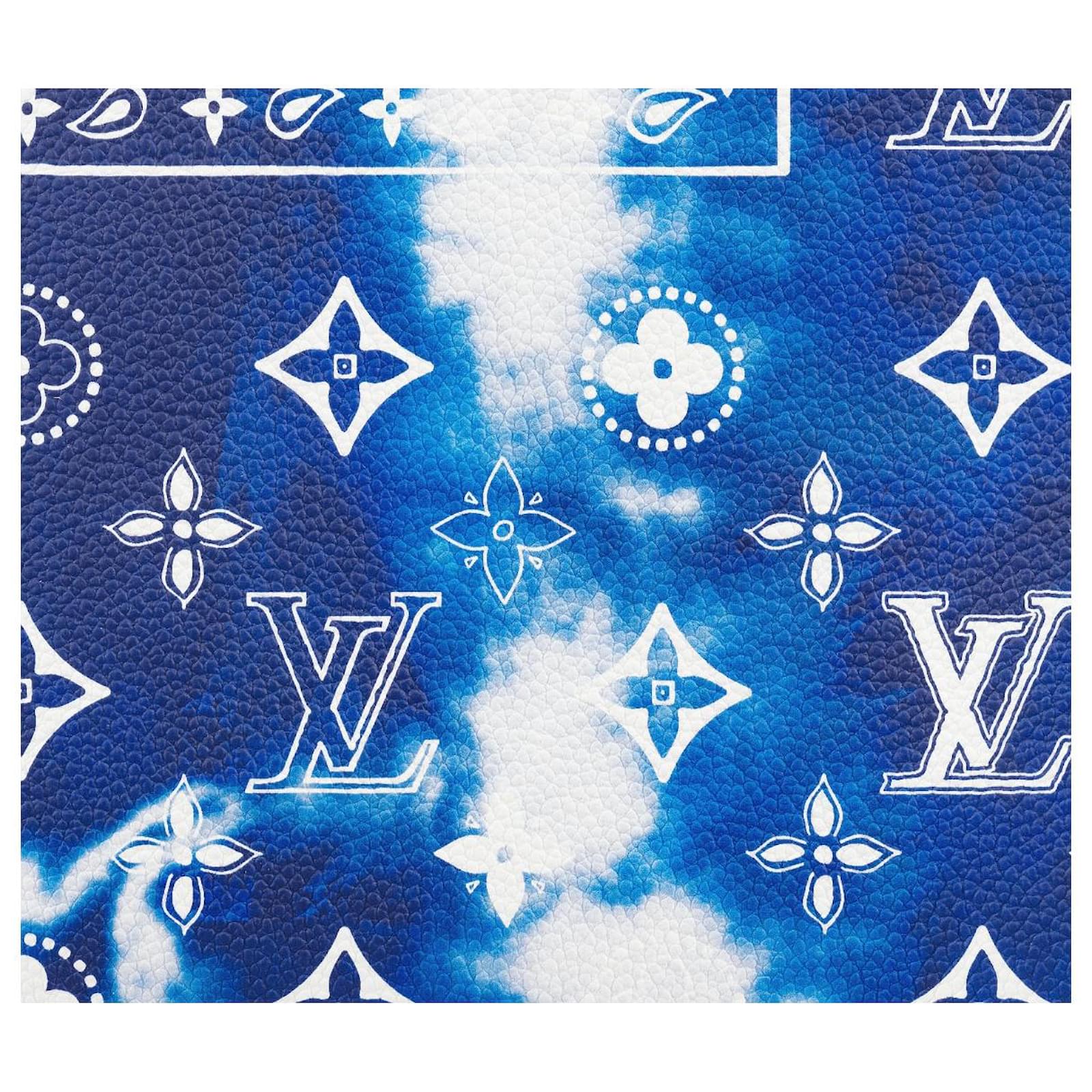 Louis Vuitton Blue Bandana Monogram Keepall 50 – Savonches