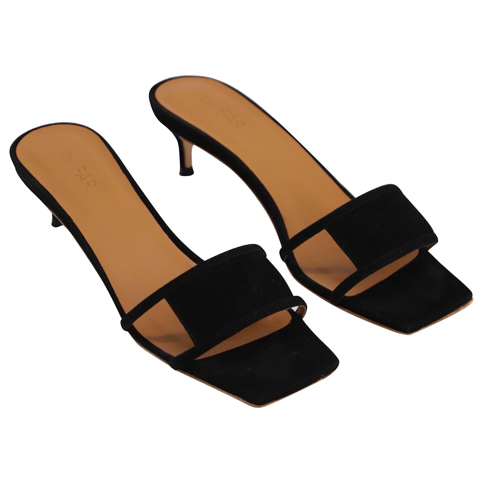 Autre Marque By Far Virgo Sandals in Black Suede ref.538337 Joli