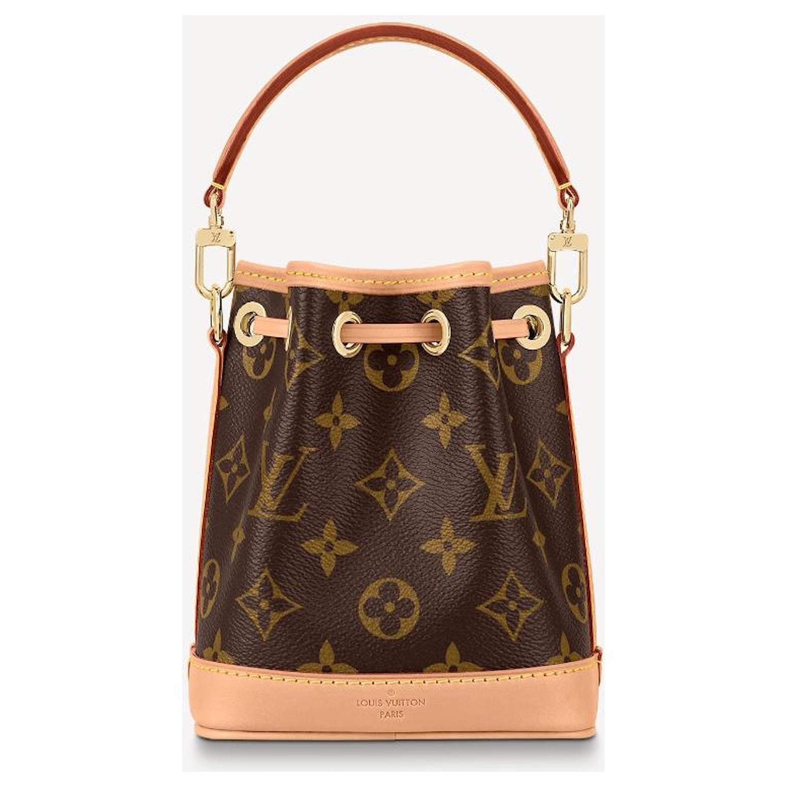 Nano noé cloth handbag Louis Vuitton Brown in Cloth - 25261530