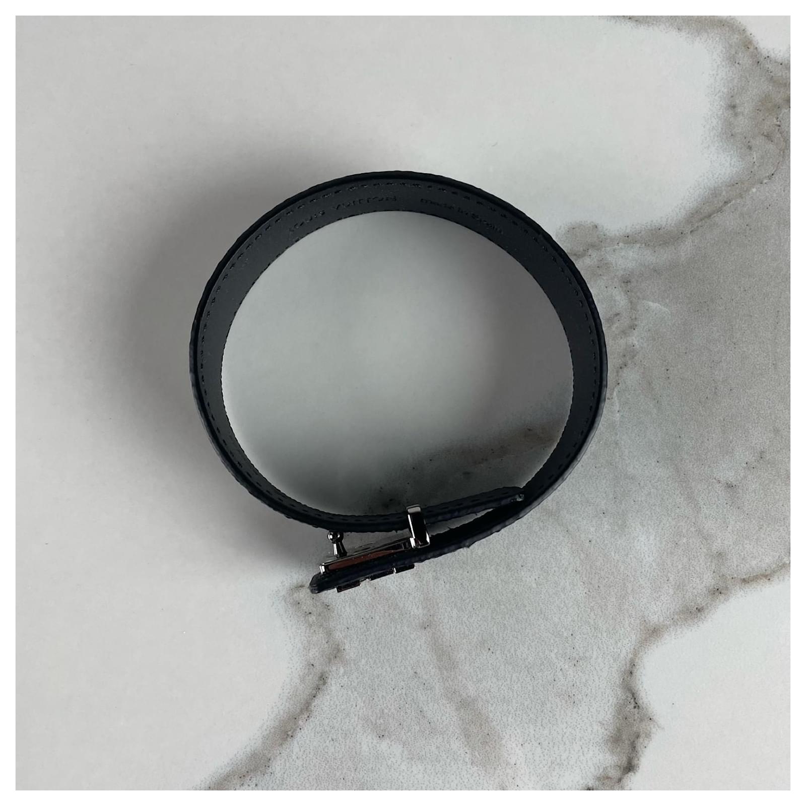Louis Vuitton Bracelet LV Slim Dark grey Cloth ref.538481 - Joli