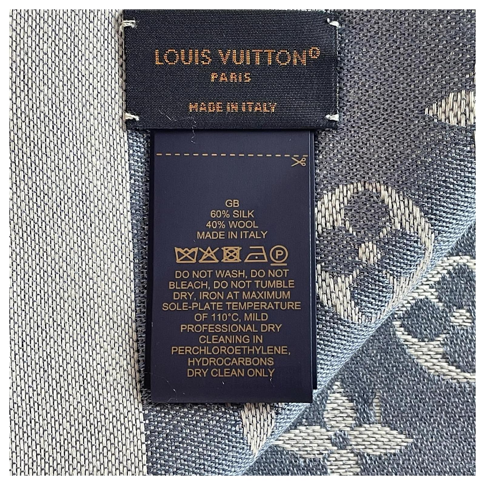 Louis Vuitton - Monogram Denim Bleached Shawl Blue