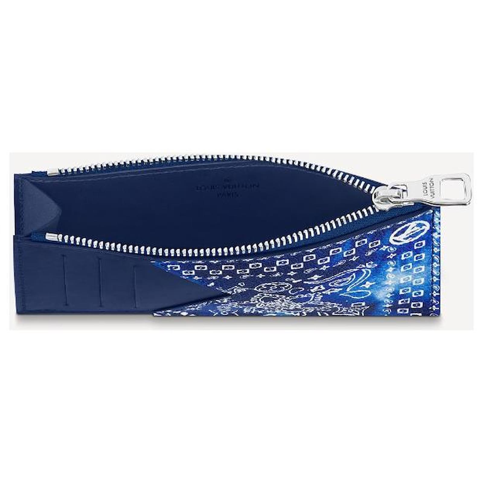 Louis Vuitton LV coin card holder new Blue Leather ref.239420 - Joli Closet