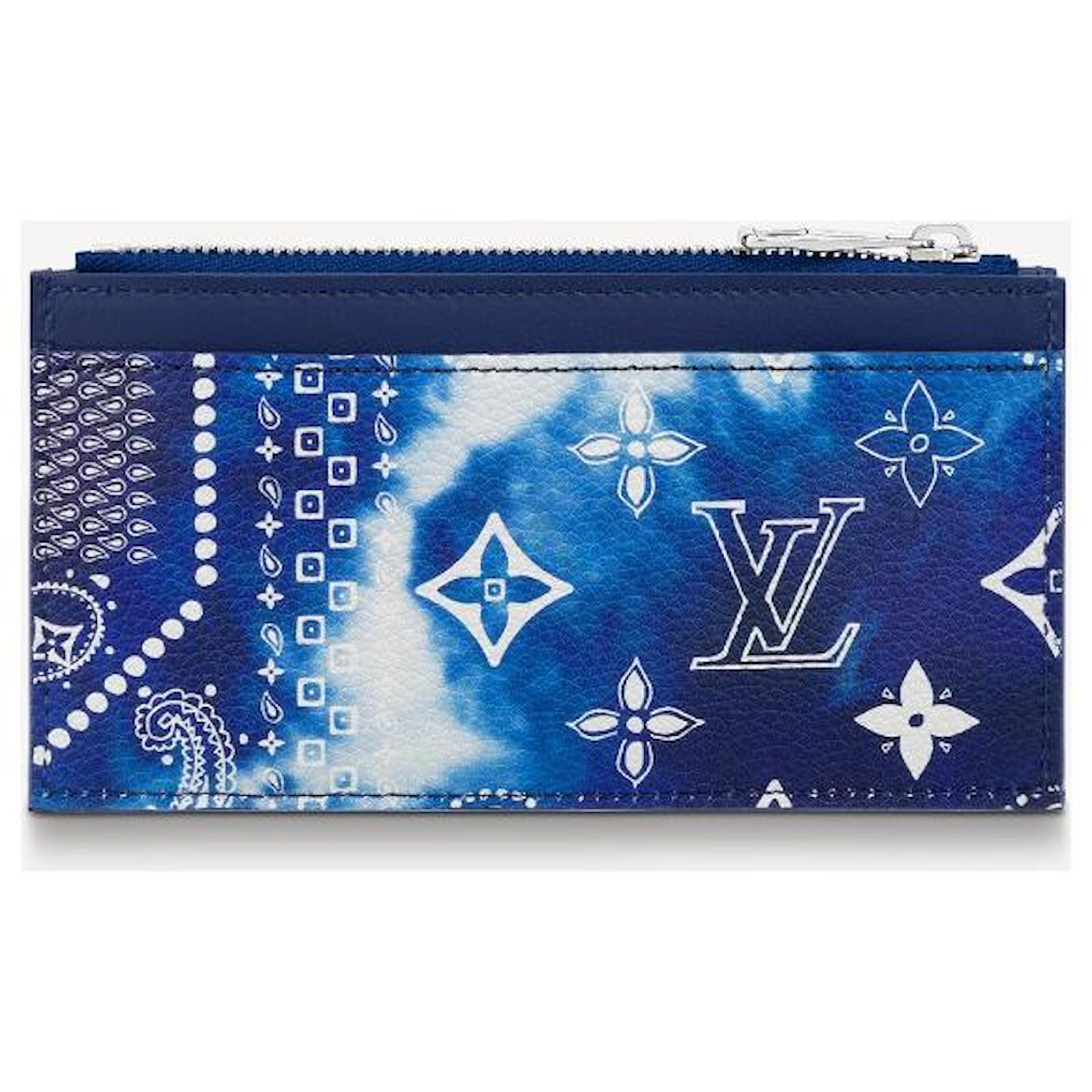 Louis Vuitton LV Coin card holder zipped new Blue Leather ref.306545 - Joli  Closet