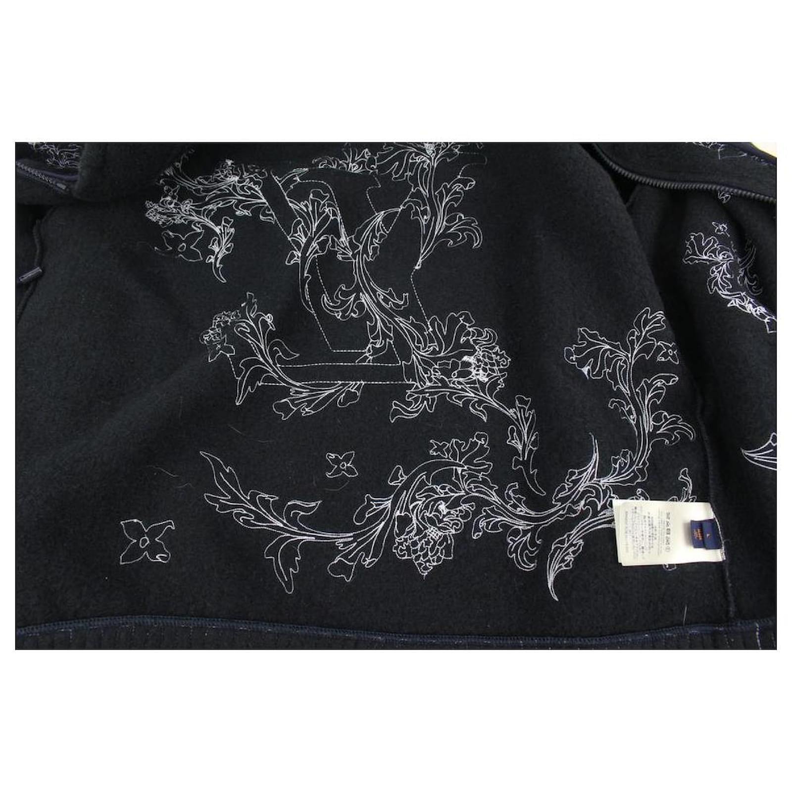 Louis Vuitton Chaqueta de felpa con cremallera y forro polar con monograma  jacquard XL para hombre de Blue Nuit Poliéster ref.293575 - Joli Closet
