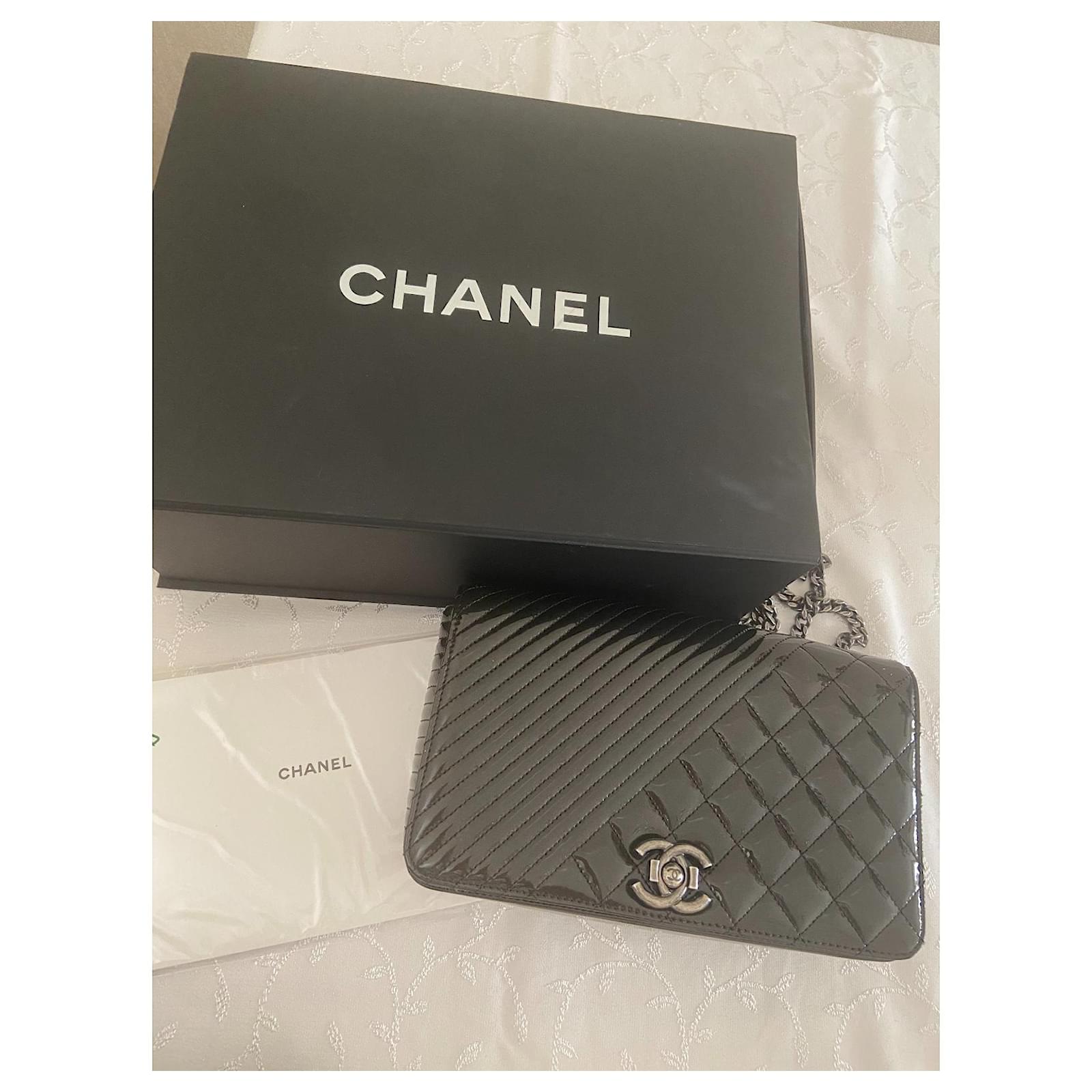 Chanel Black Quilted Patent Leather Medium Boy Bag Silver Hardware,  2014-2015 Available For Immediate Sale At Sotheby's