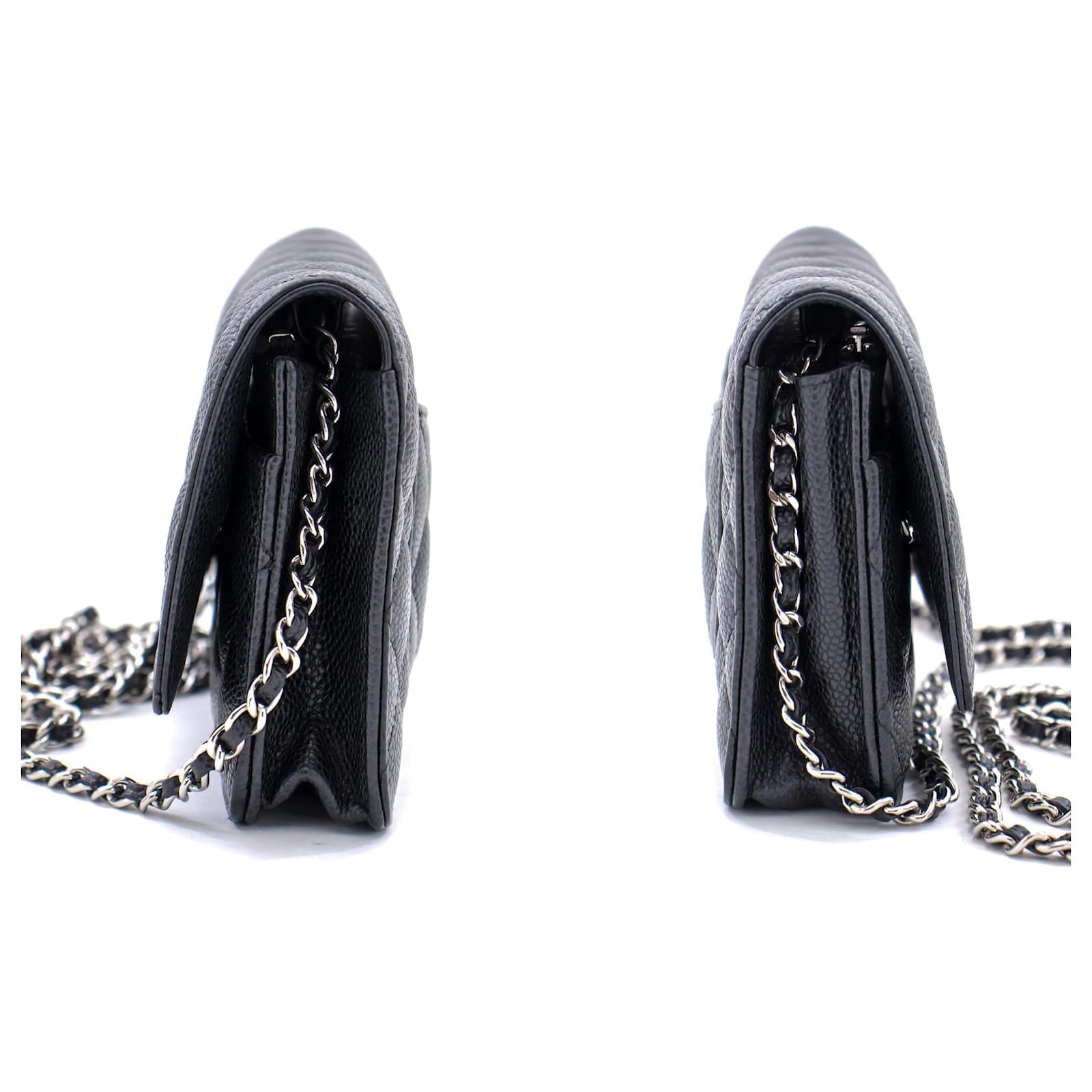 CHANEL Caviar Wallet On Chain WOC Black Shoulder Bag Crossbody Leather  ref.300830 - Joli Closet