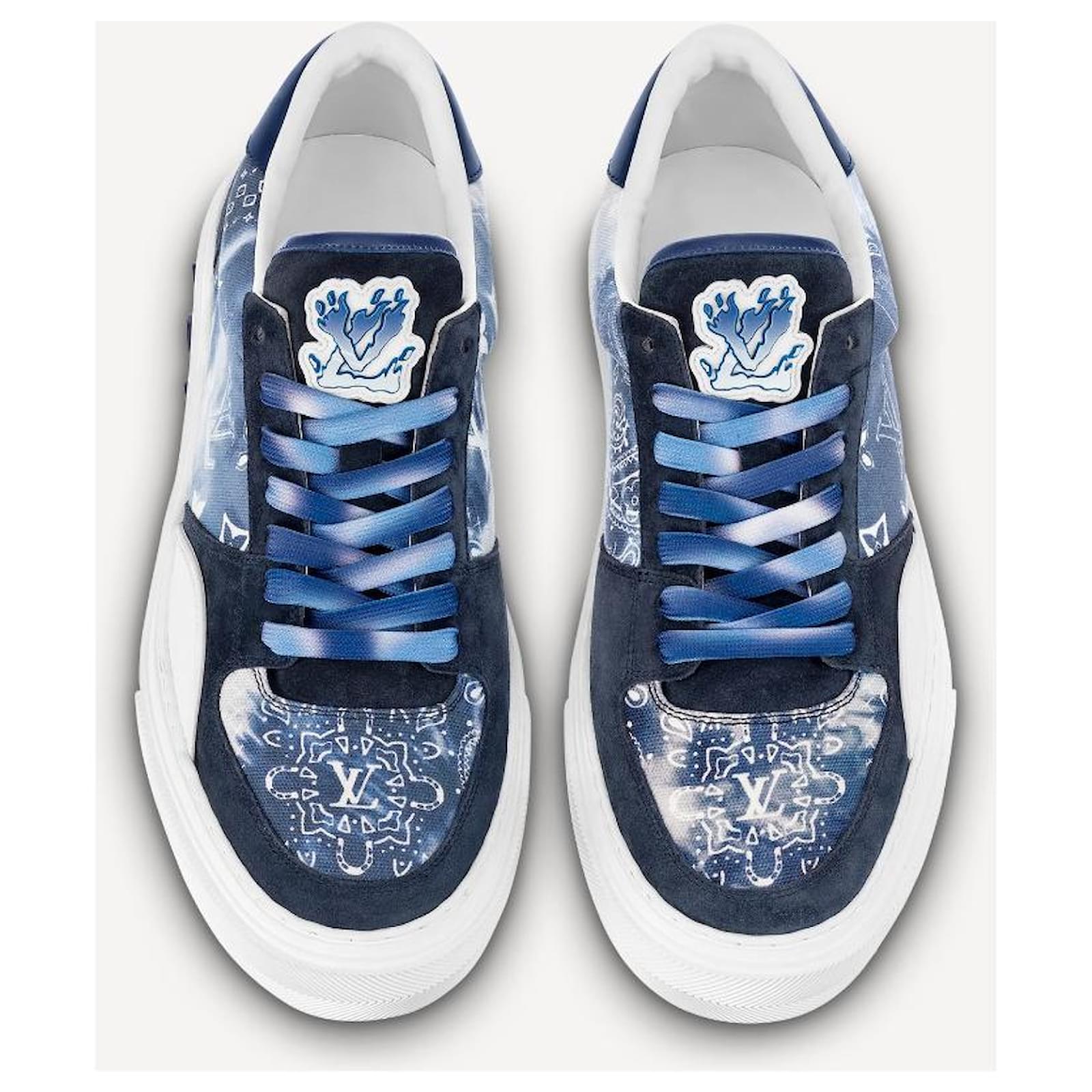 Zapatillas Para Hombre Louis Vuitton Ollie LV Azul