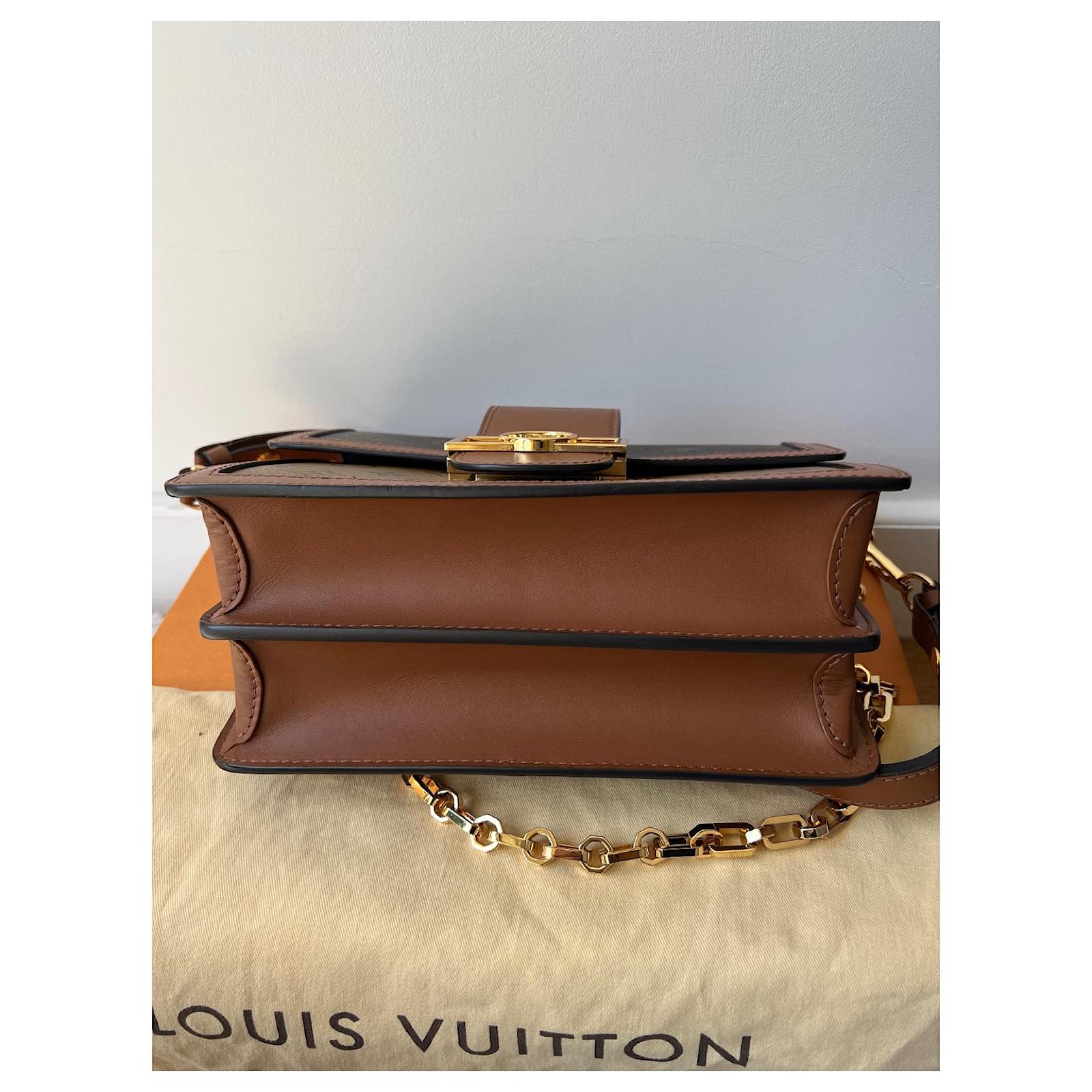 Dauphine leather handbag Louis Vuitton Brown in Leather - 25261626