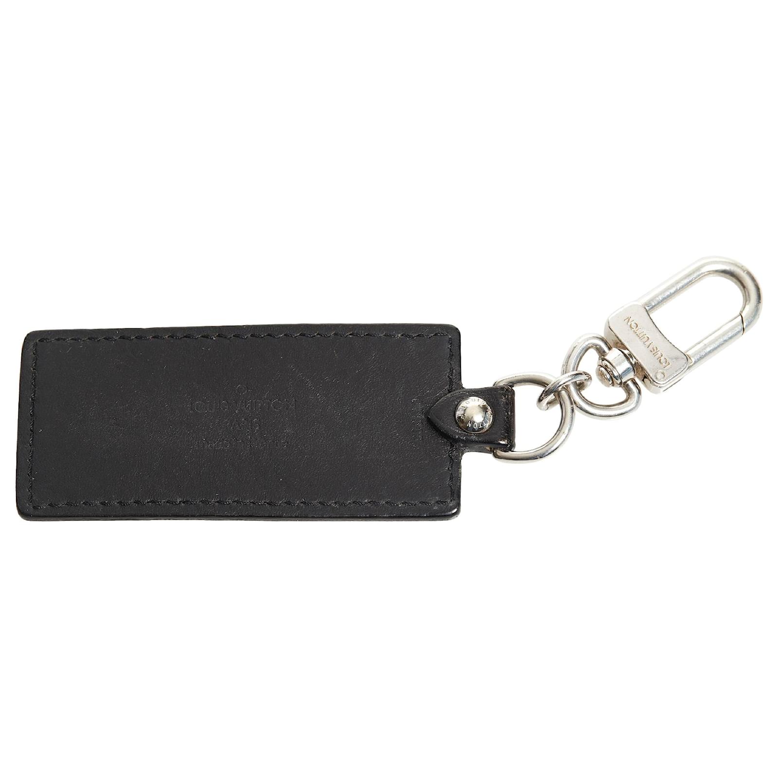 Louis Vuitton Black Leather Key Chain Silvery Metal Pony-style calfskin  ref.542743 - Joli Closet