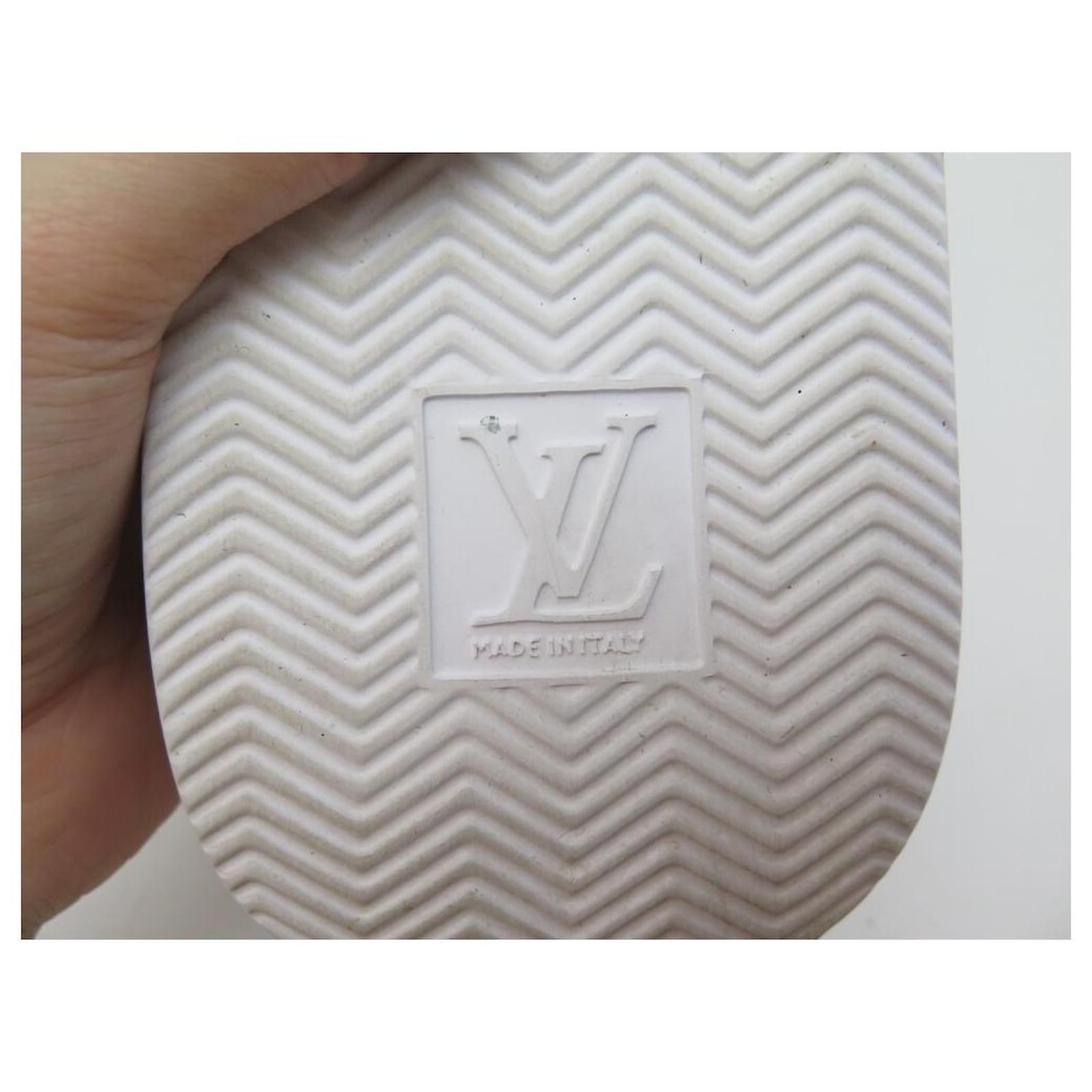 Louis Vuitton Blue, Metallic, Pattern Print Beverly Hills Sneakers UK 6 | 7
