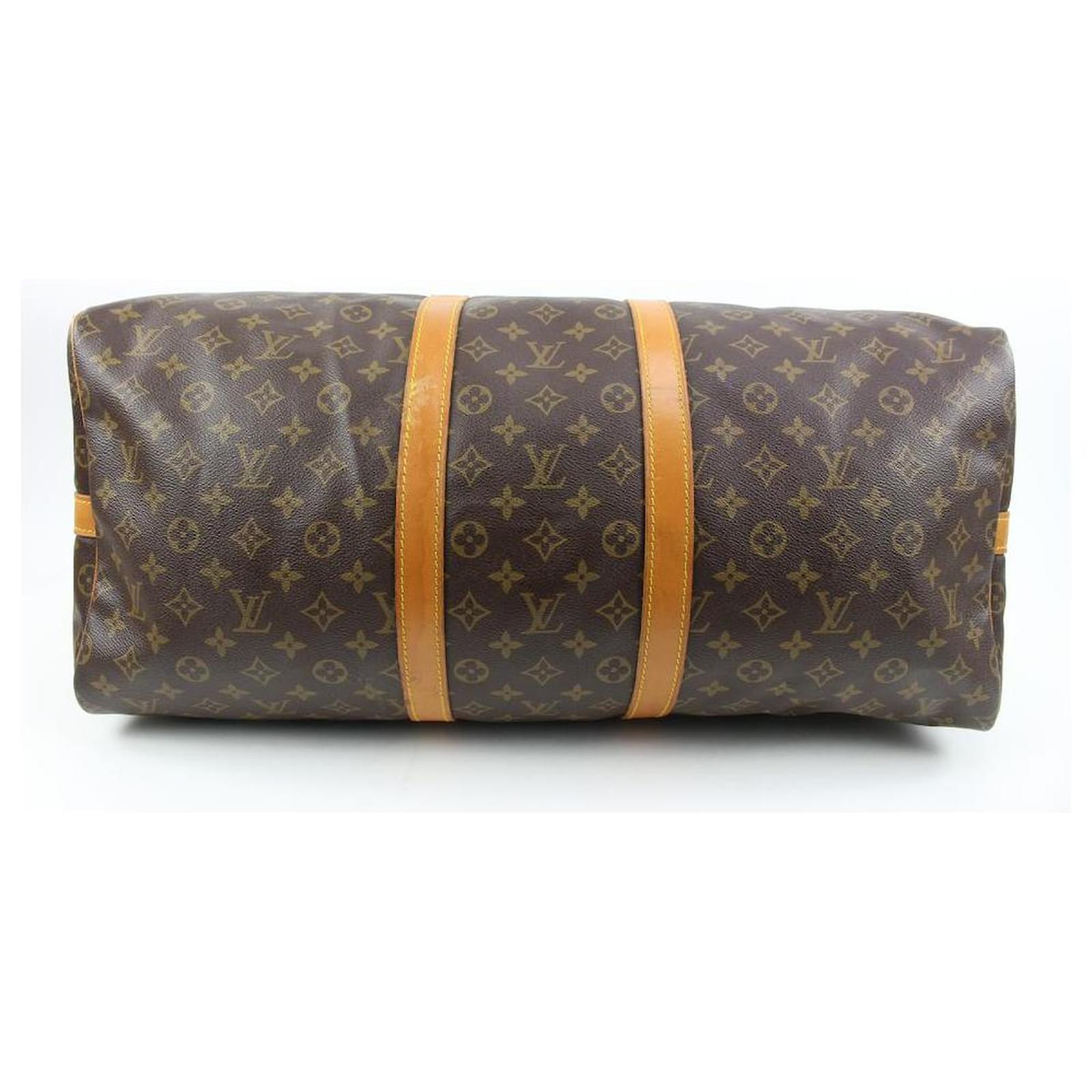 Louis Vuitton Monogram Waterproof Keepall Bandouliere 55 Duffle with Strap  68lk6 at 1stDibs