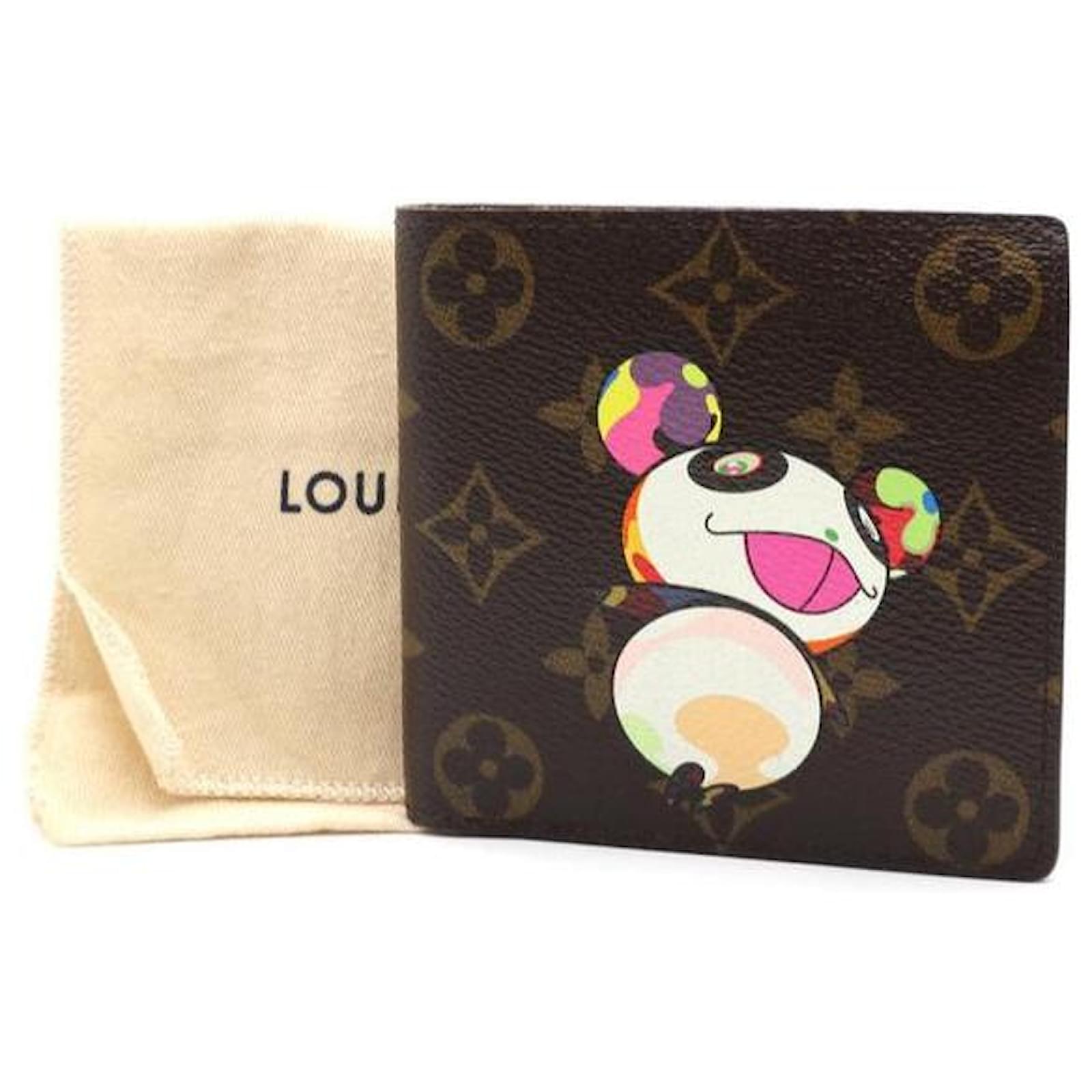 Louis Vuitton Monogram Panda Bifold Takashi Murakami Wallet Brown Leather  ref.543788 - Joli Closet
