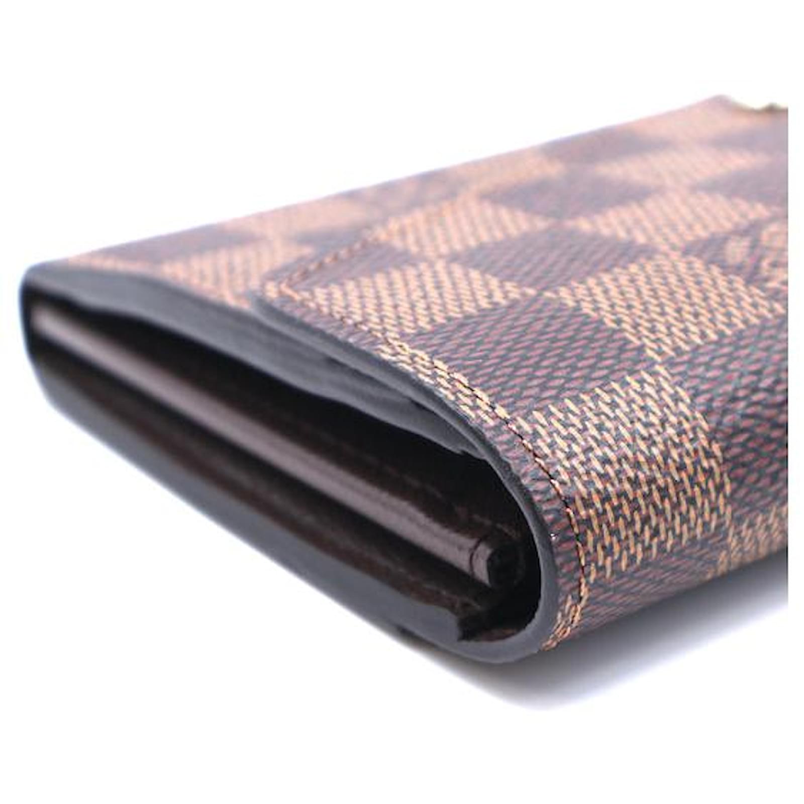 Louis Vuitton Damier Ebene Neo Sarah Long Wallet Brown Leather ref.247607 -  Joli Closet