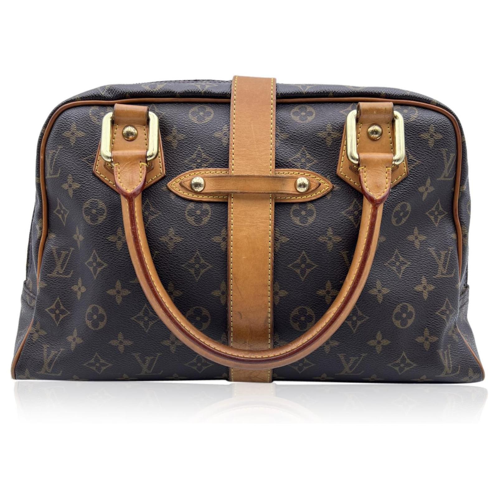 LOUIS VUITTON Manhattan GM Monogram Canvas Brown Satchel Bag TT2754 