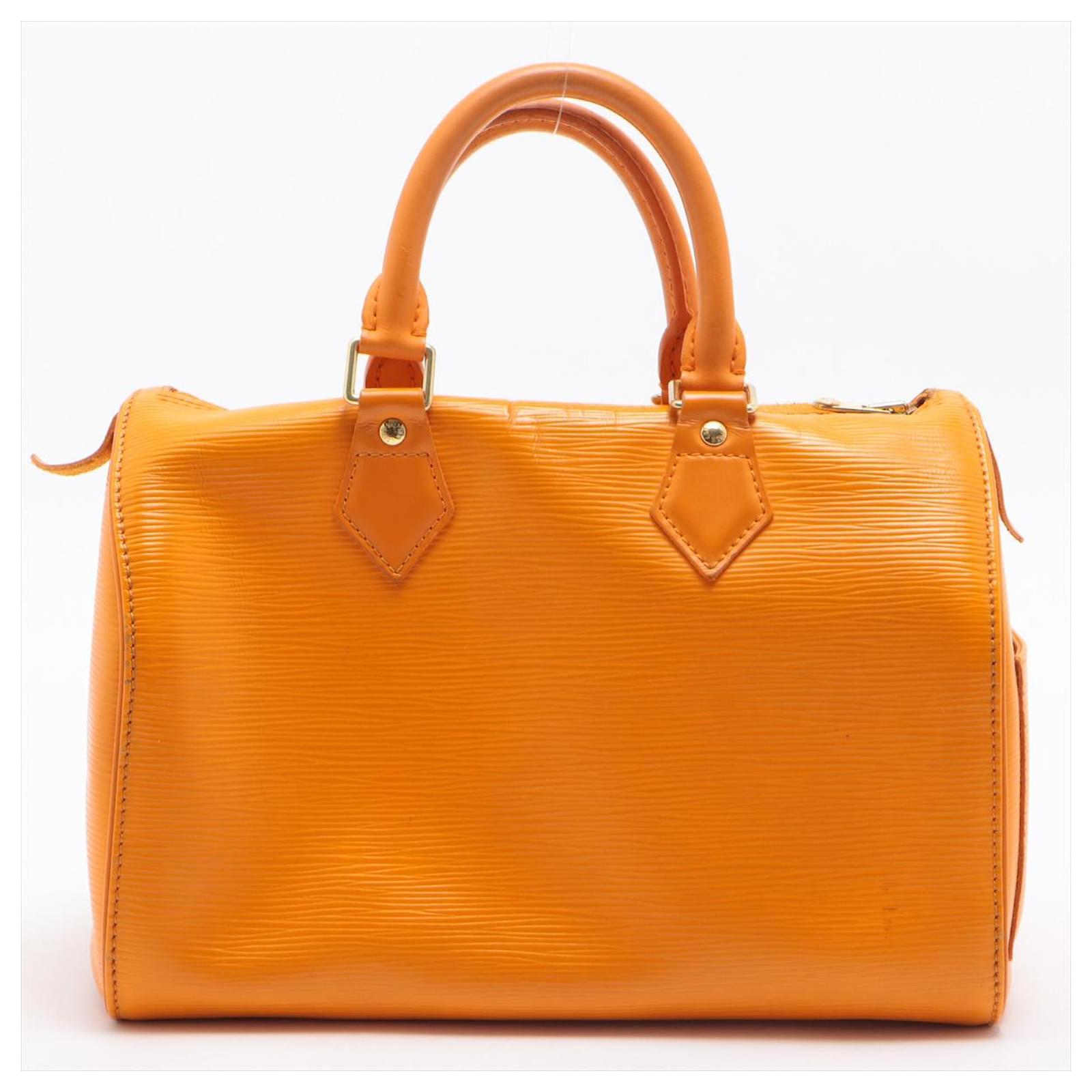 Louis Vuitton Speedy 25 Orange Leather Ref 544501 Joli Closet