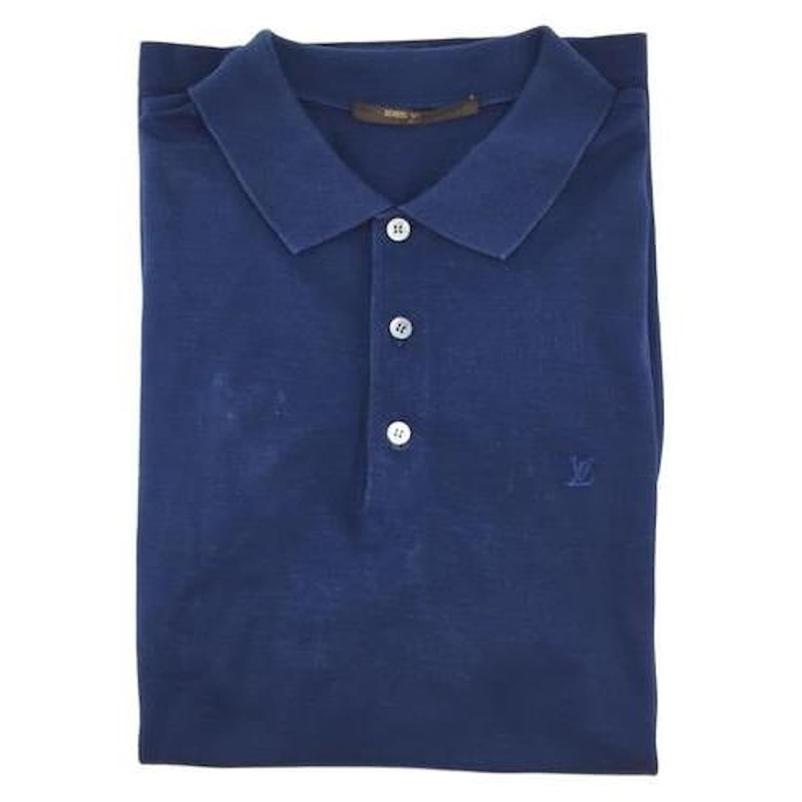 Louis Vuitton Blue L Midnight Lv Monogram Polo Tee Shirt ref
