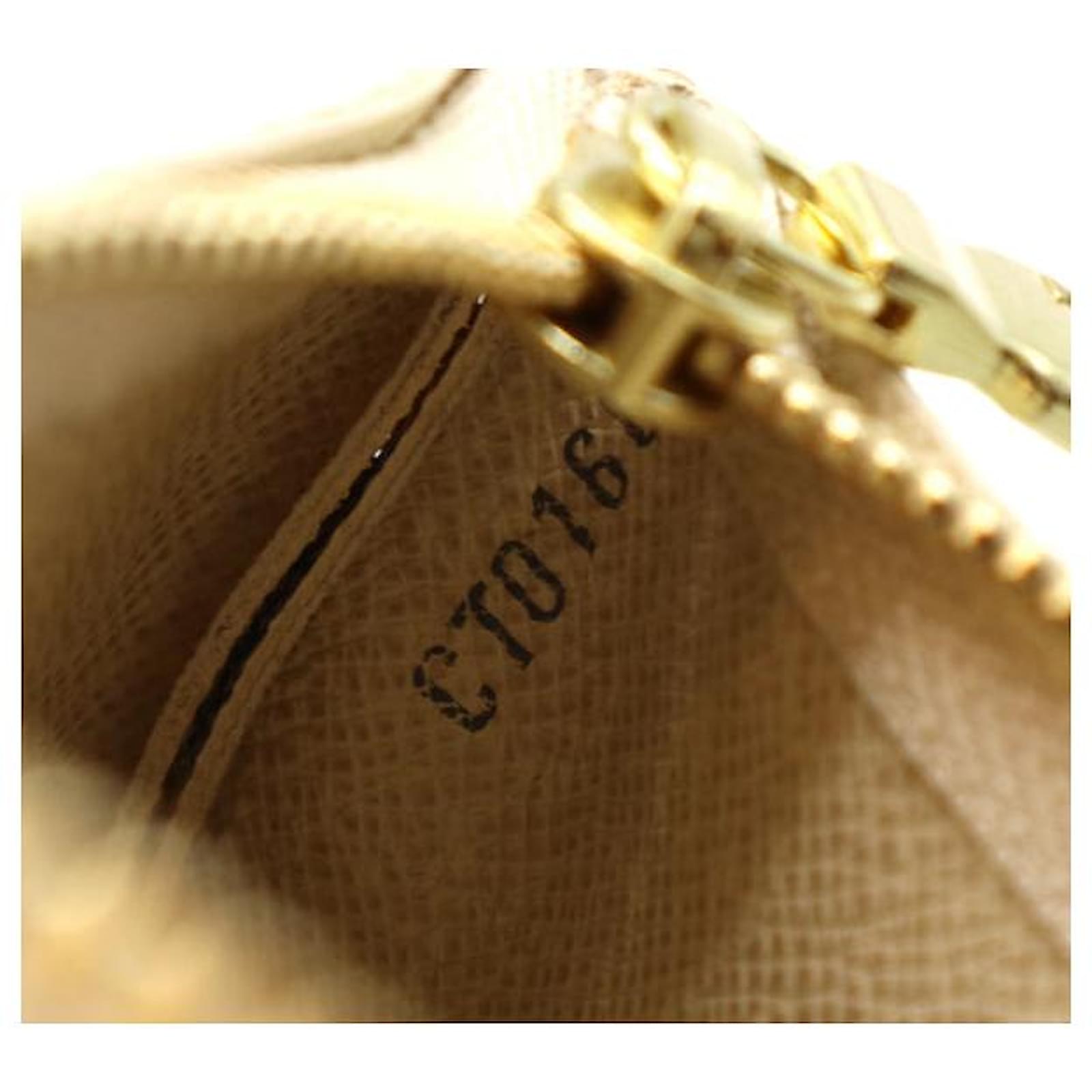 Zippy Louis Vuitton Damier Azur Key Cles Coin Wallet White Leather  ref.544727 - Joli Closet