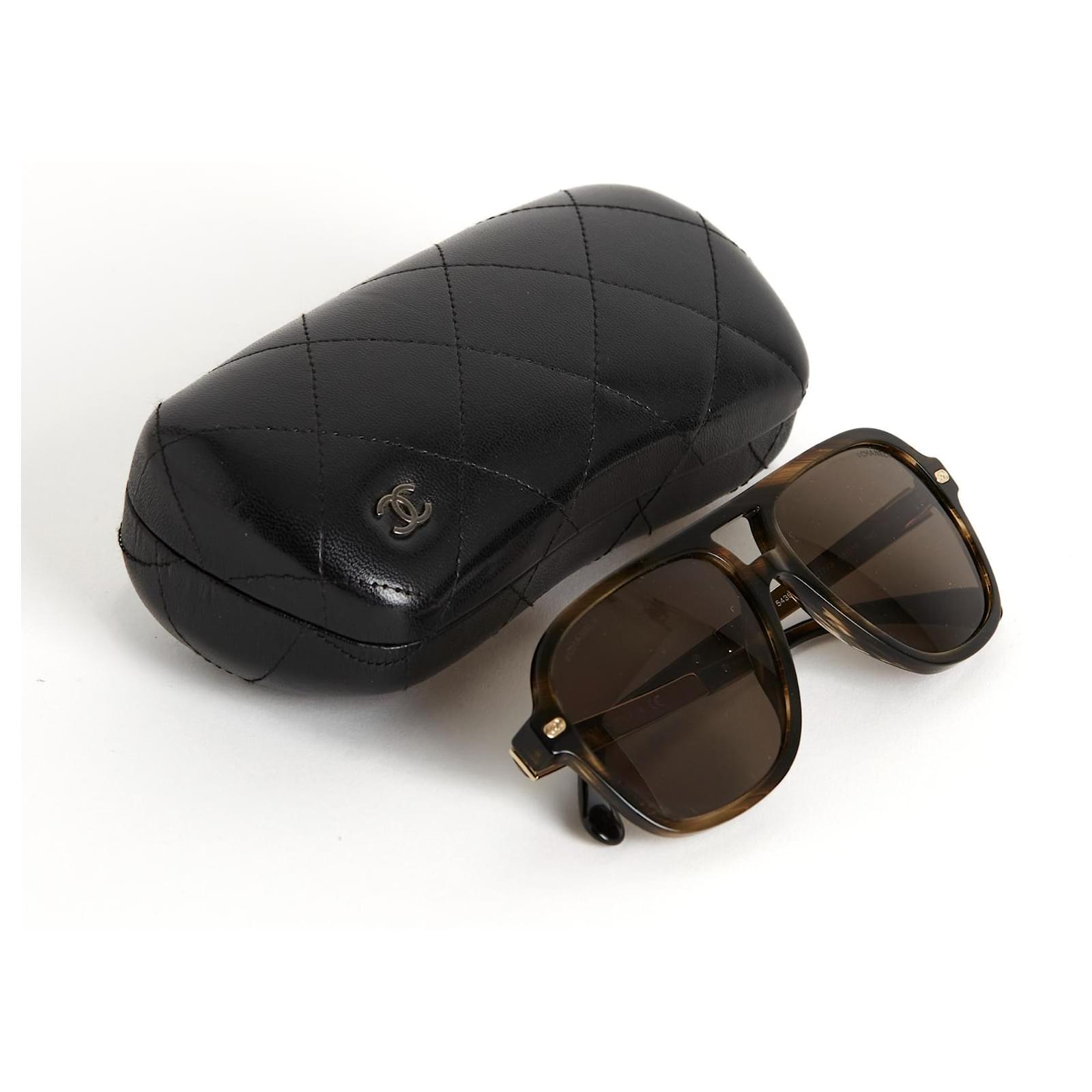 Chanel Sunglasses Khaki Acetate ref.544778