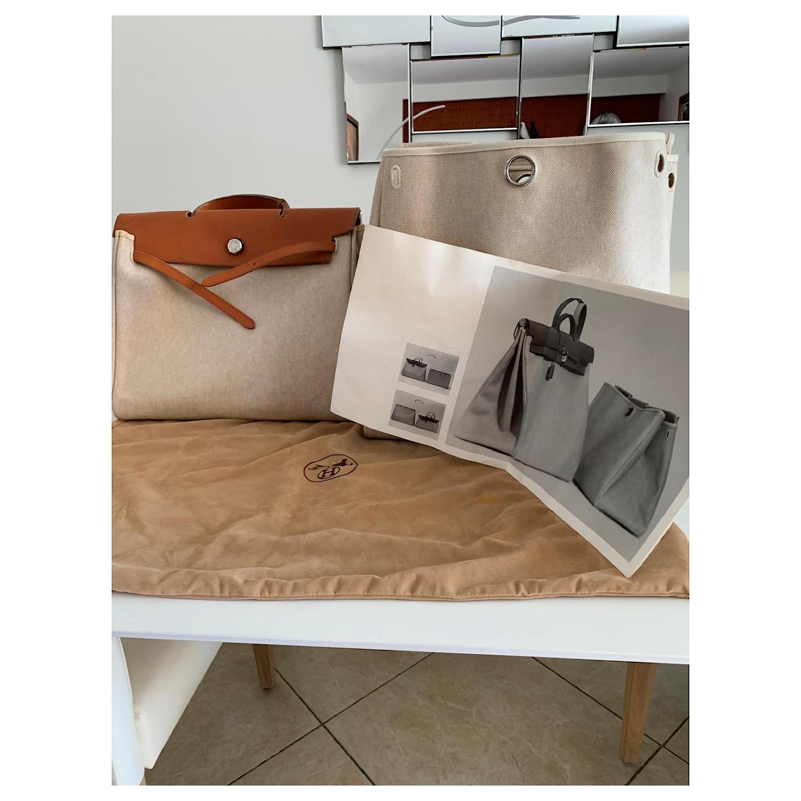 Hermès Hermes herbag Beige Cloth ref.997201 - Joli Closet