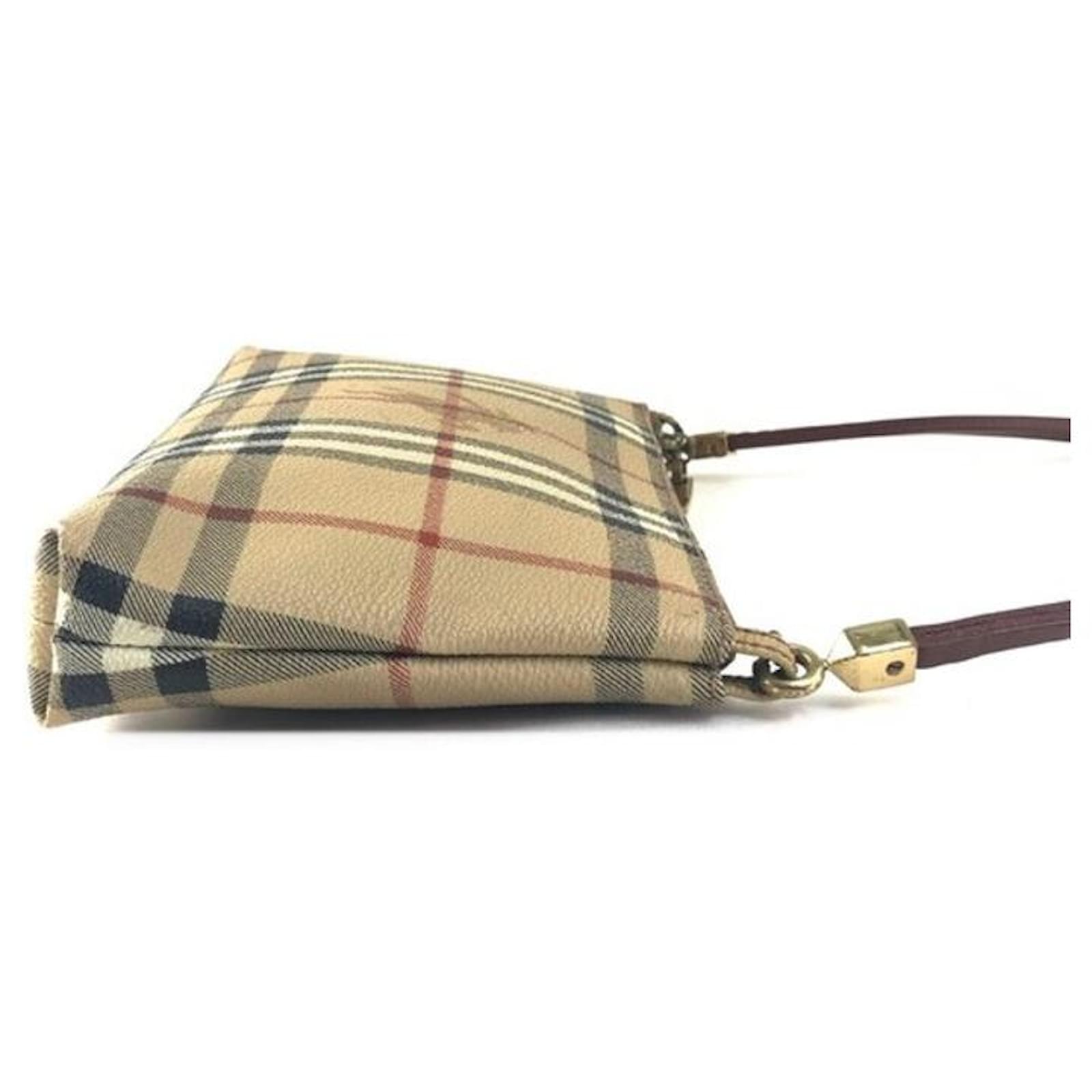 バッグ BURBERRY Nova Check Accessory Pouch Burberry Nova Check Travel Pouch | Neutrals | FARFETCH TR