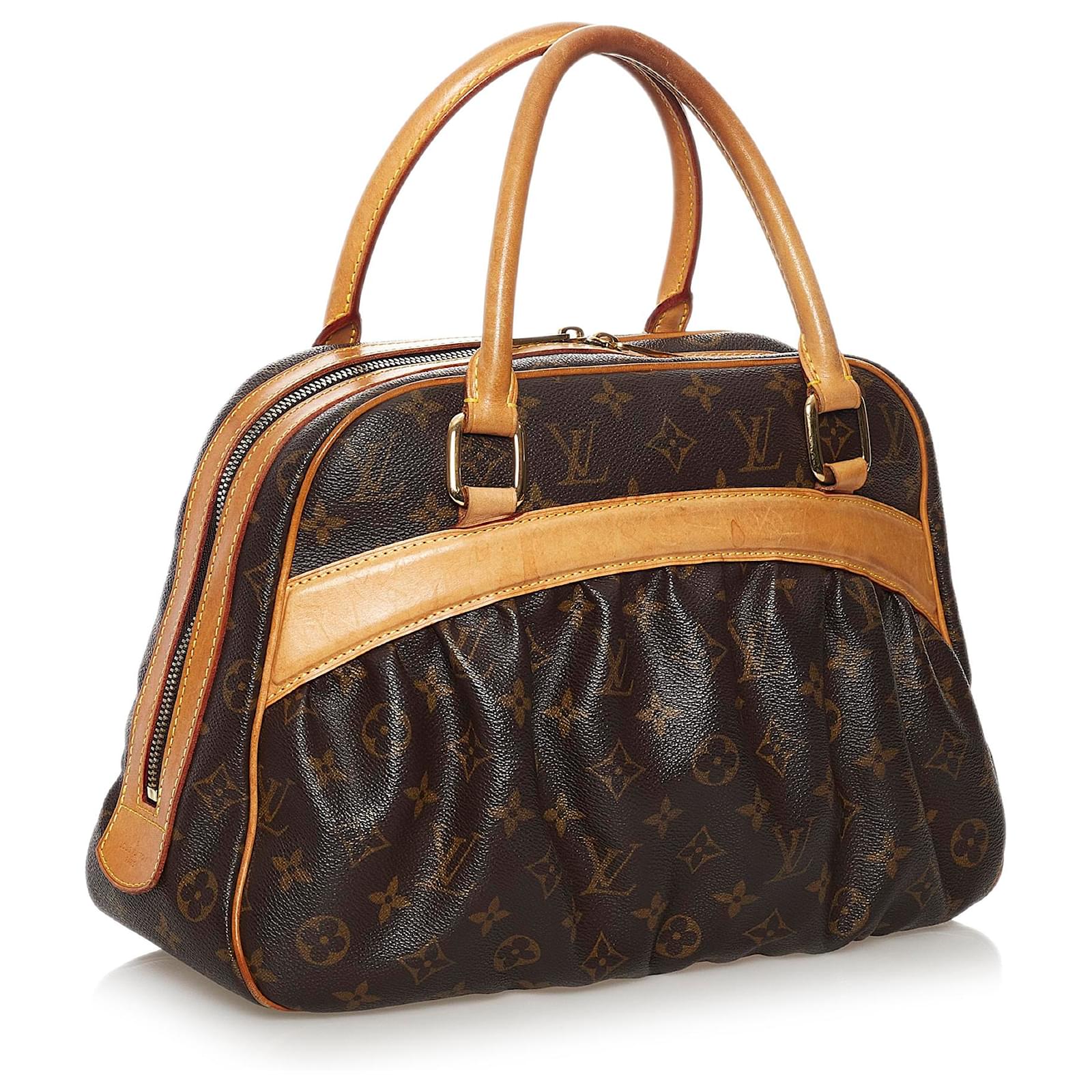 Louis Vuitton Brown Monogram Mizi Leather Cloth ref.546026 - Joli