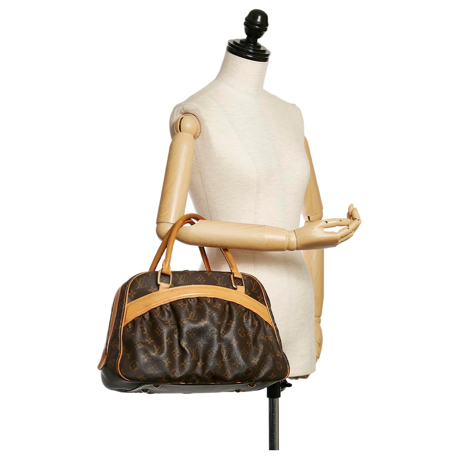 Louis Vuitton Brown Monogram Mizi Leather Cloth ref.546026 - Joli