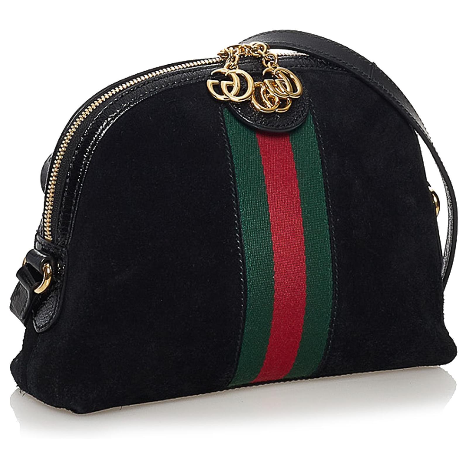 Gucci Black Ophidia Suede Crossbody Bag Multiple colors Leather Pony