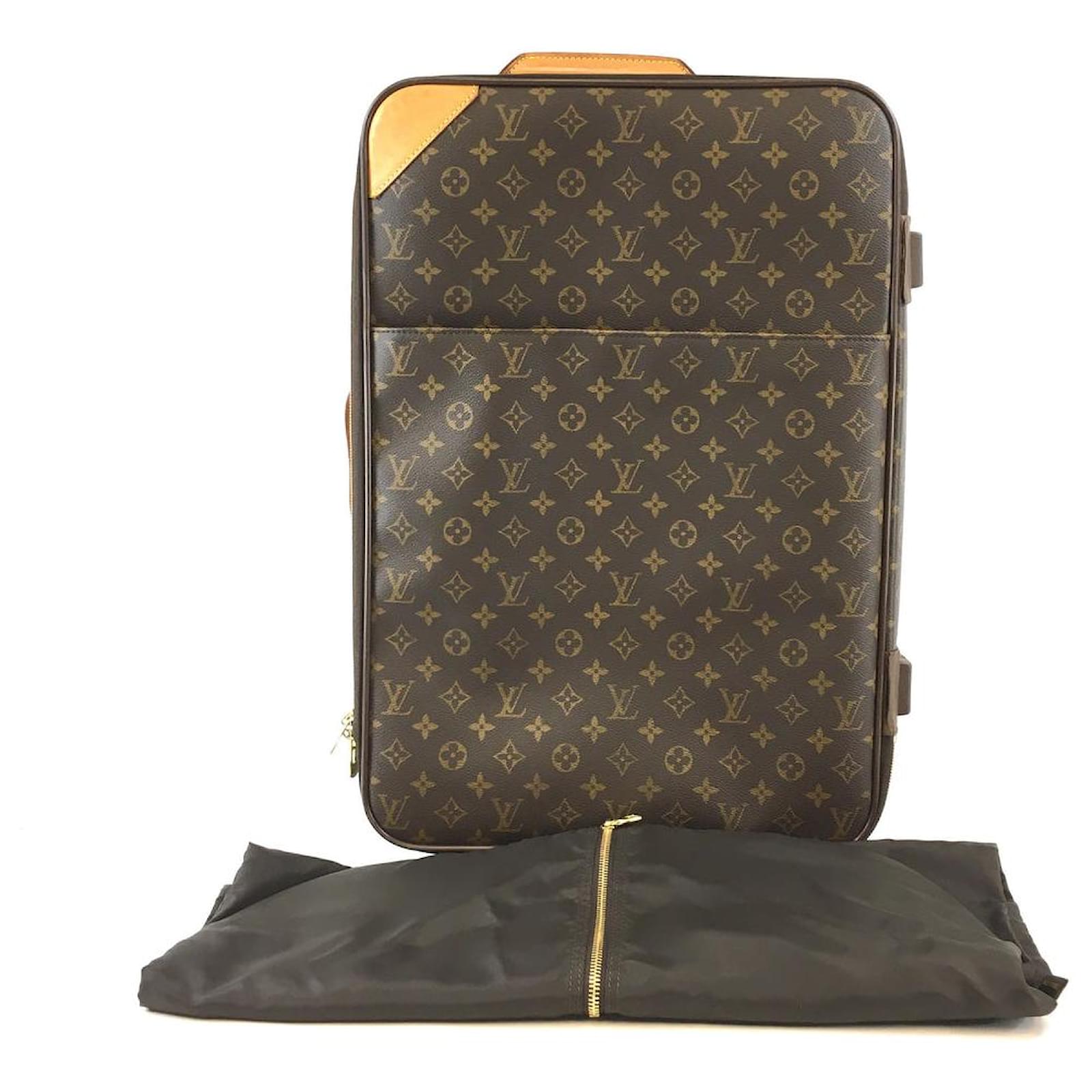 Louis Vuitton Pegase Luggage 55 Monogram canvas Brown Leather ref