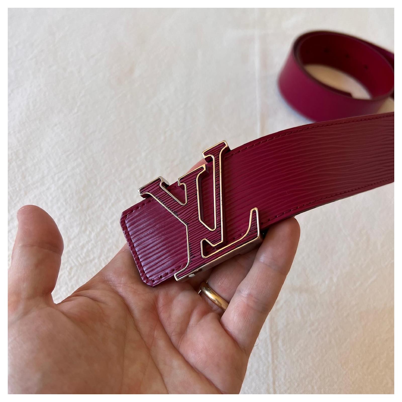 Louis Vuitton Initiales Belt Pink Red Leather ref.546743 - Joli Closet