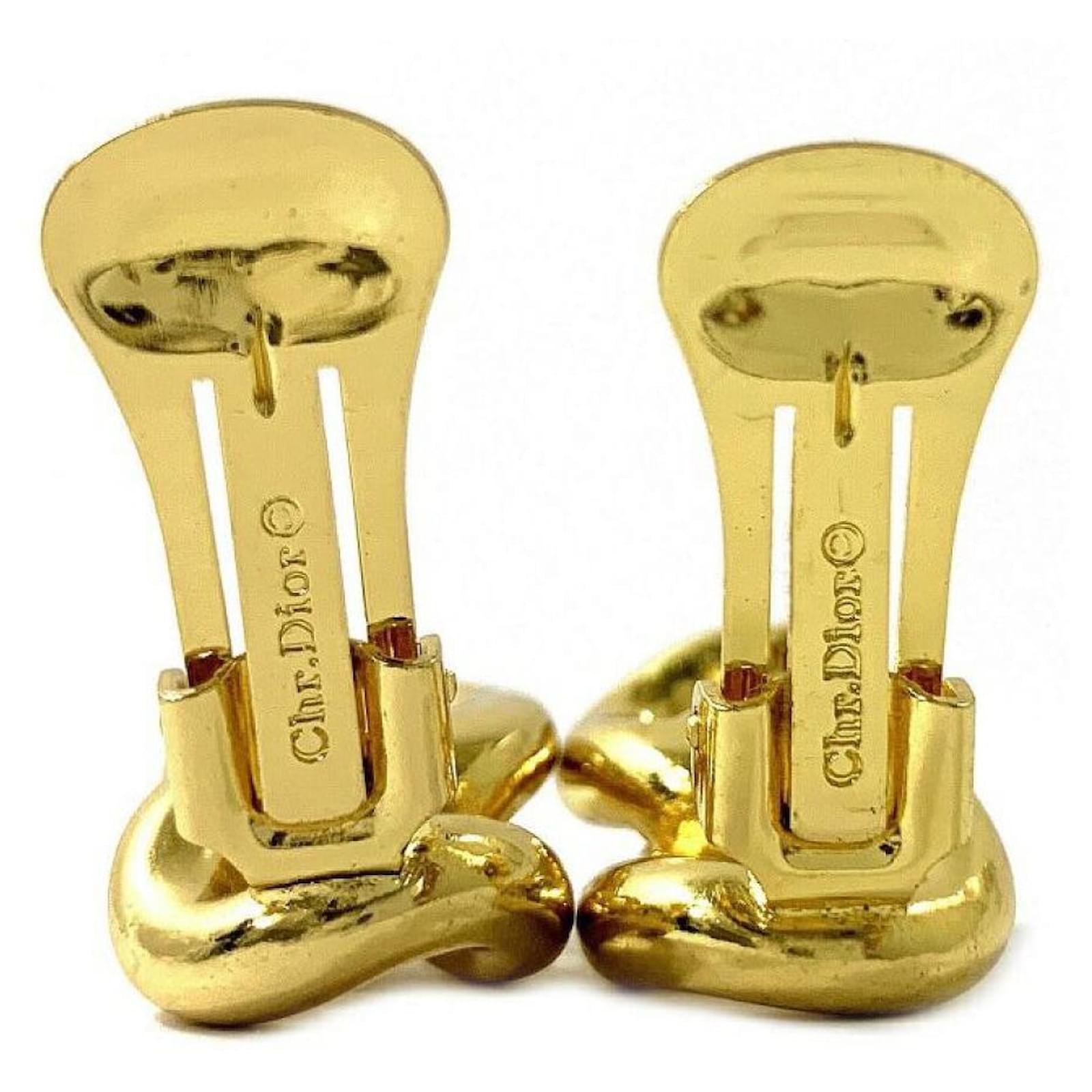 [Used] Dior Earrings Gold Chain GP Used Christian Dior Vintage Gold