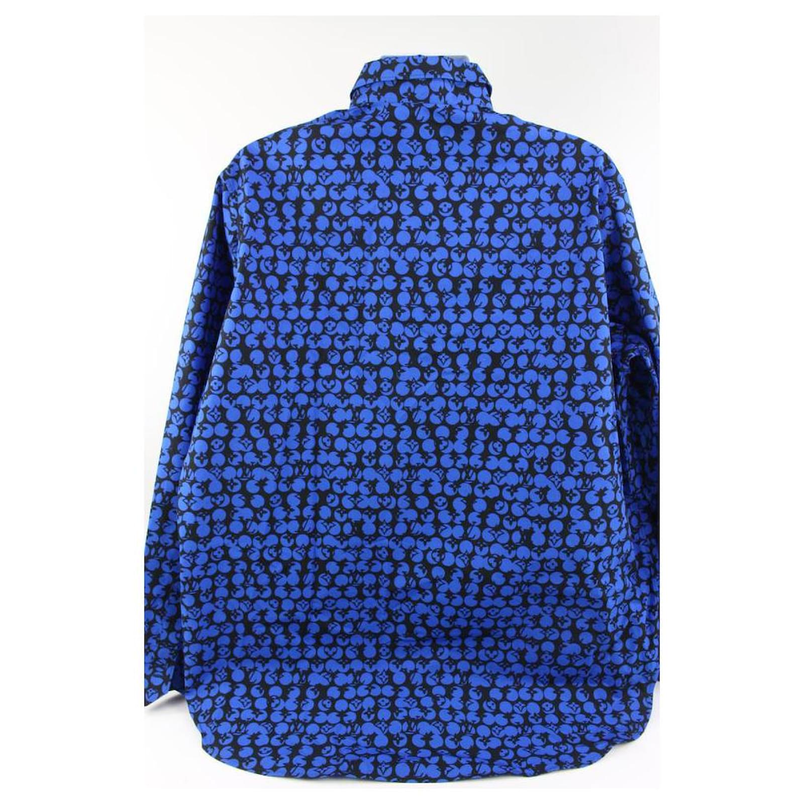 Louis Vuitton Blue Striped Monogram Jacquard Button Front Shirt XL Louis  Vuitton
