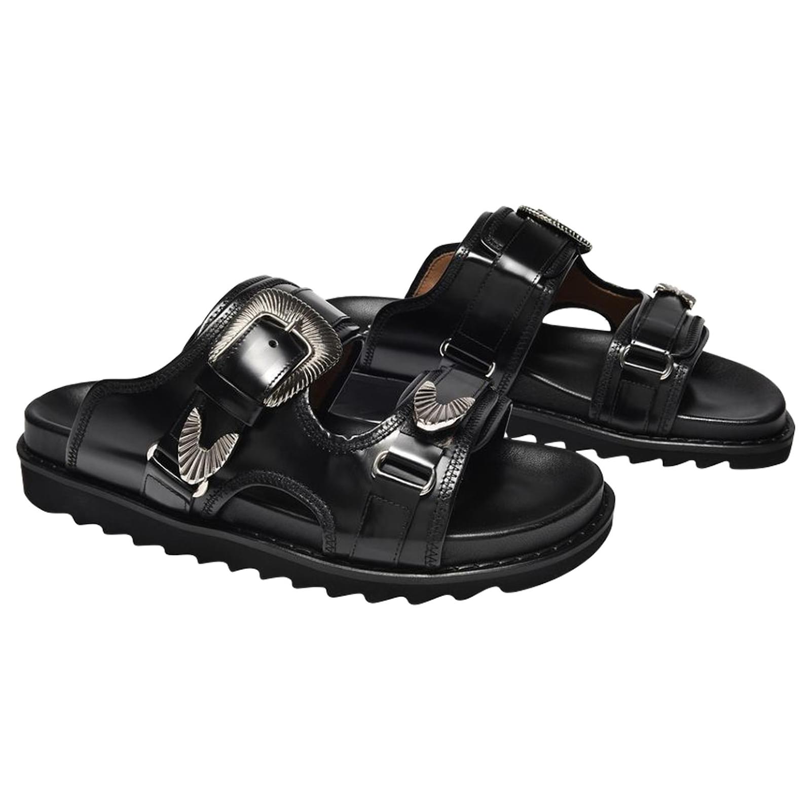 Toga Pulla Sandals in Black Leather ref.548035 - Joli Closet