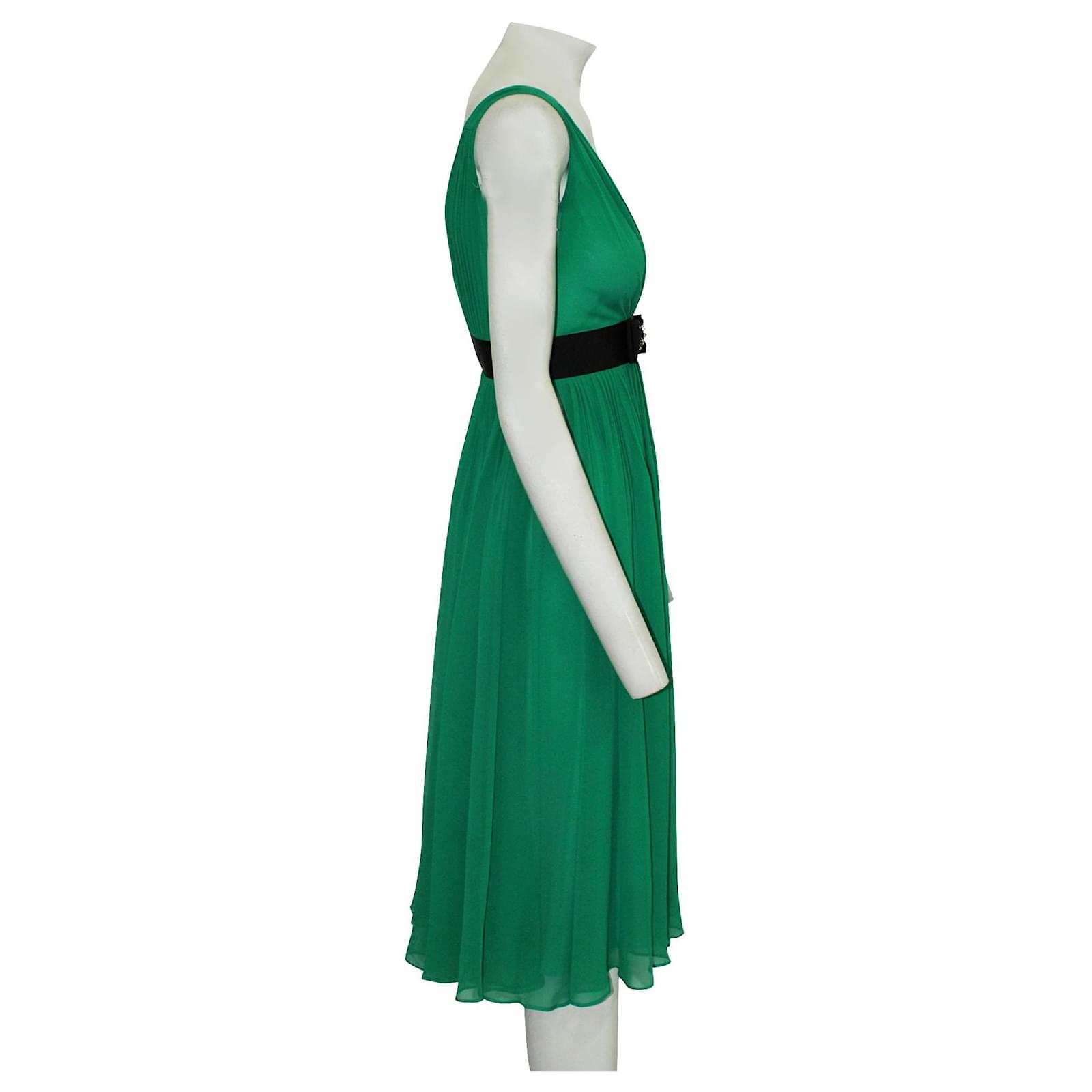 Kate Spade Vestido de festa verde plissado com enfeites Polister  ref.JC548729 (Vendido) - Joli Closet
