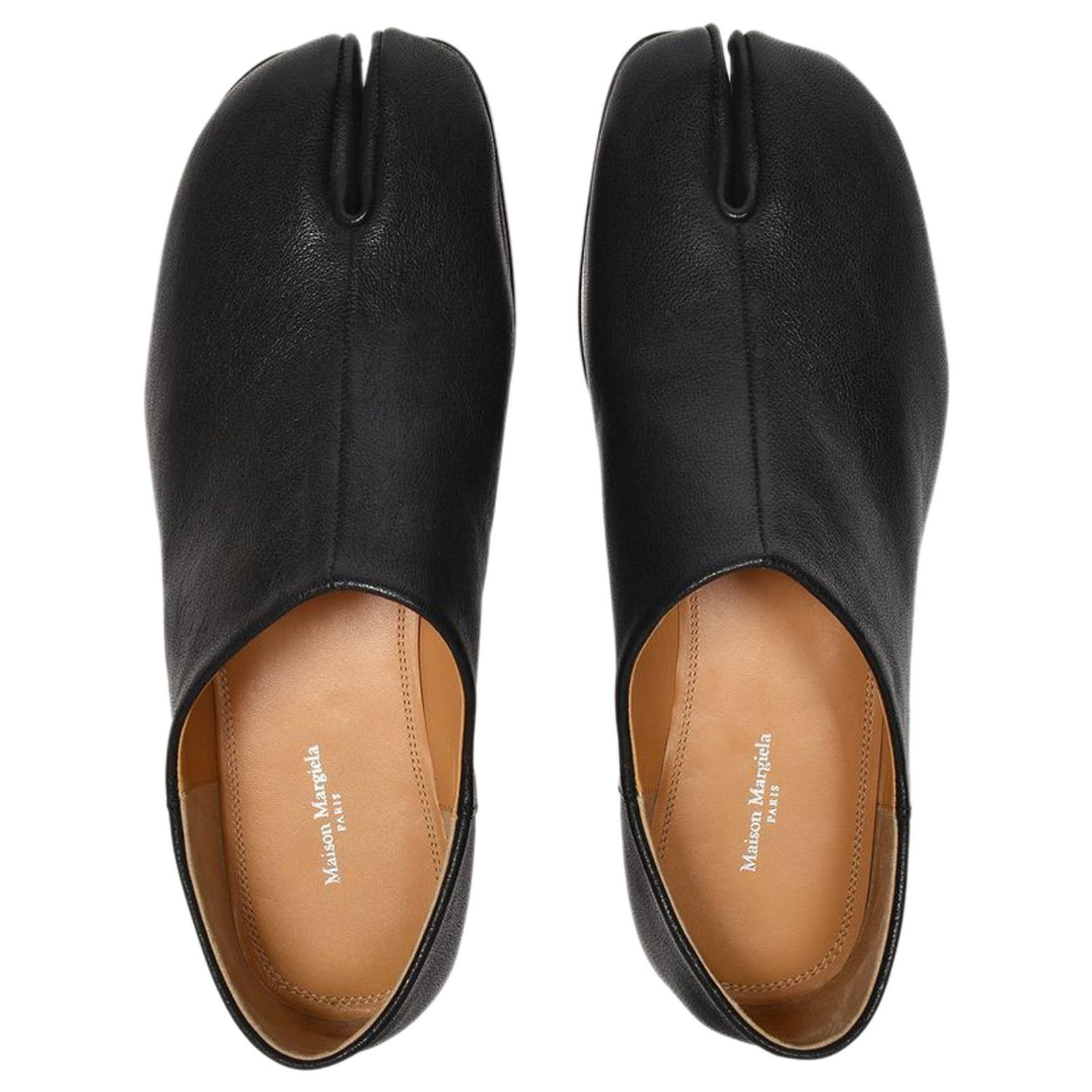 Maison Martin Margiela Mocassins Babouche Tabi en Cuir Noir ref.548765 ...