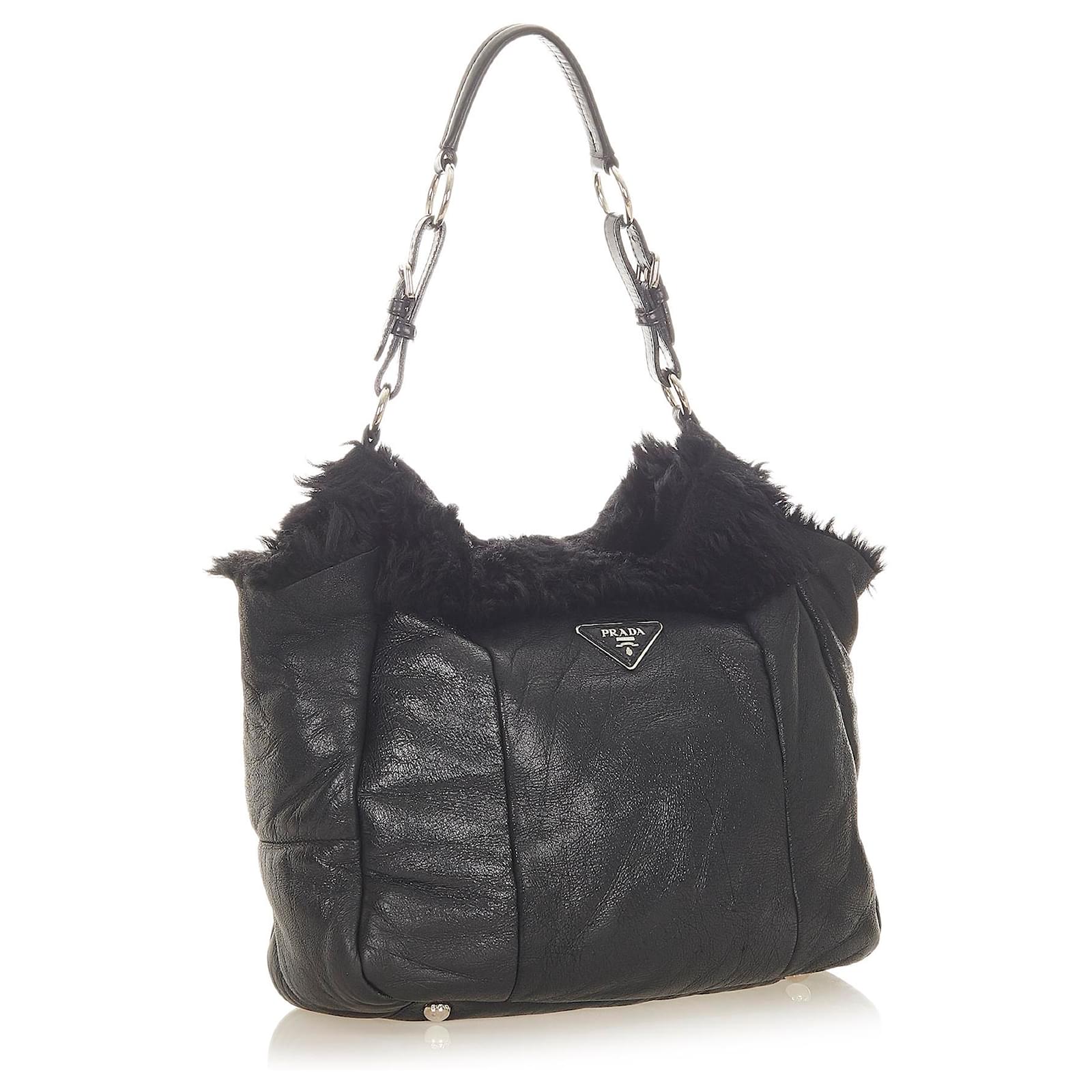 prada hobo fur