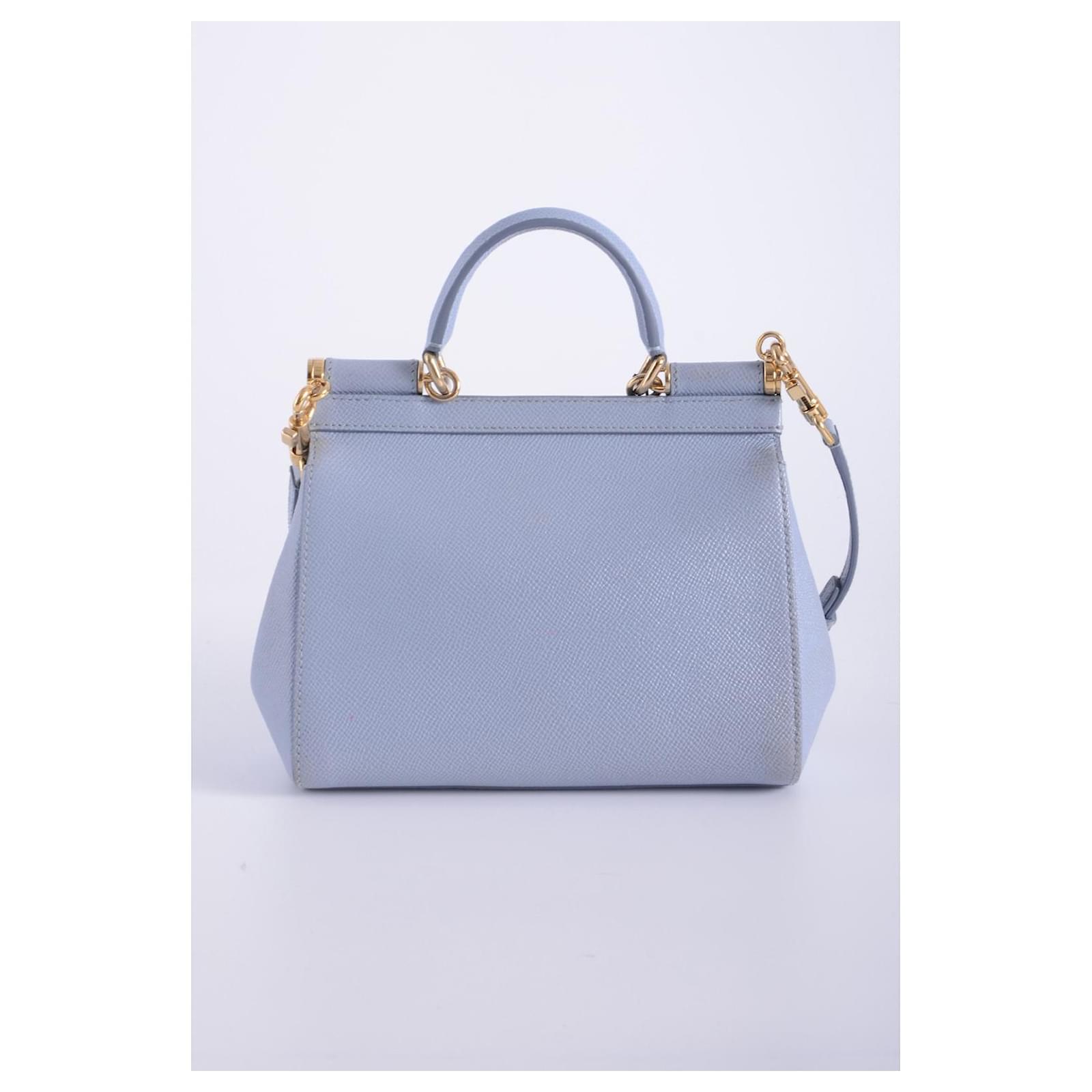 Small Sicily Bag Dolce & Gabbana Light blue Leather ref.549381 - Joli Closet