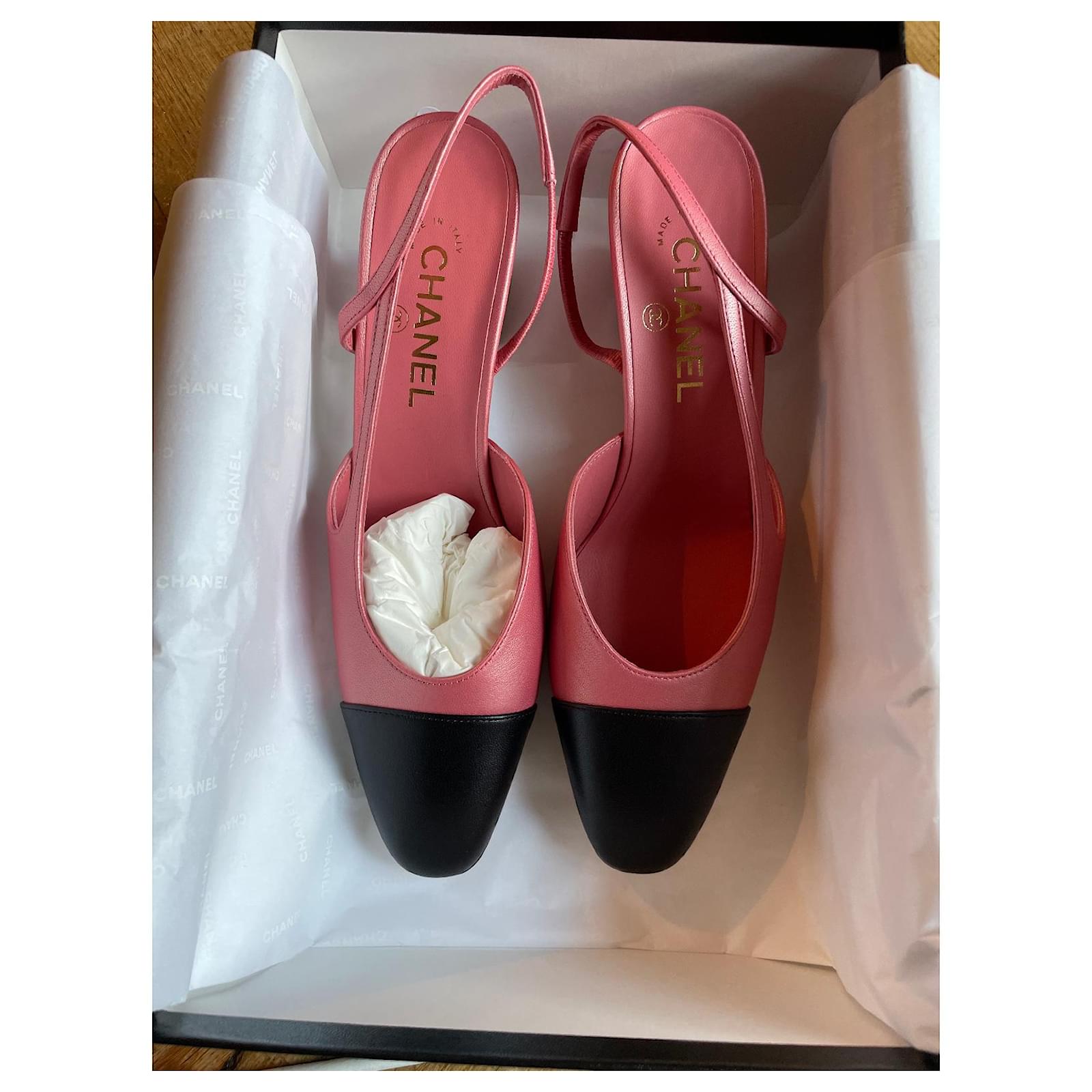 Chanel Slingback Pink Leather ref.549912