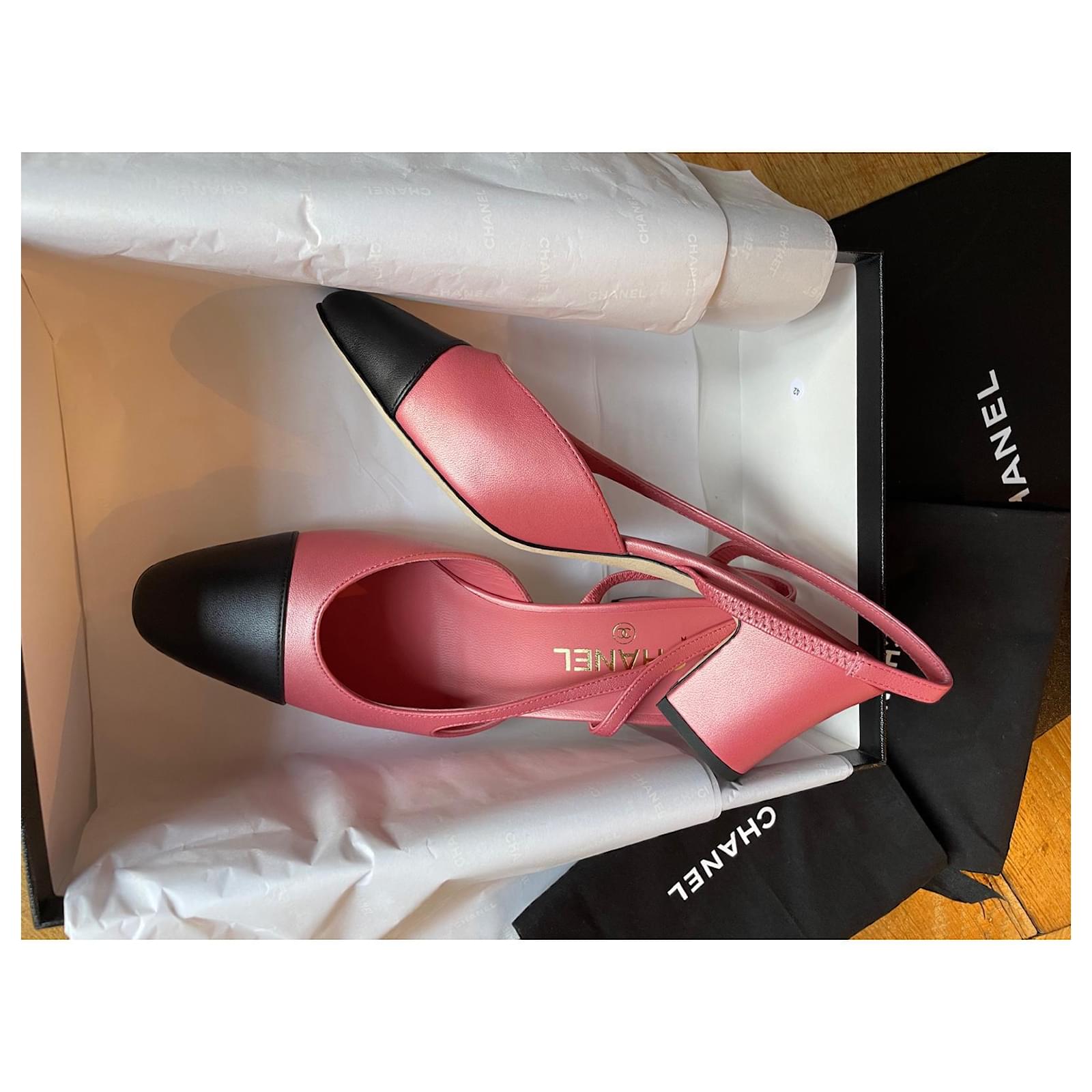 Chanel Slingback Pink Leather ref.549912 - Joli Closet