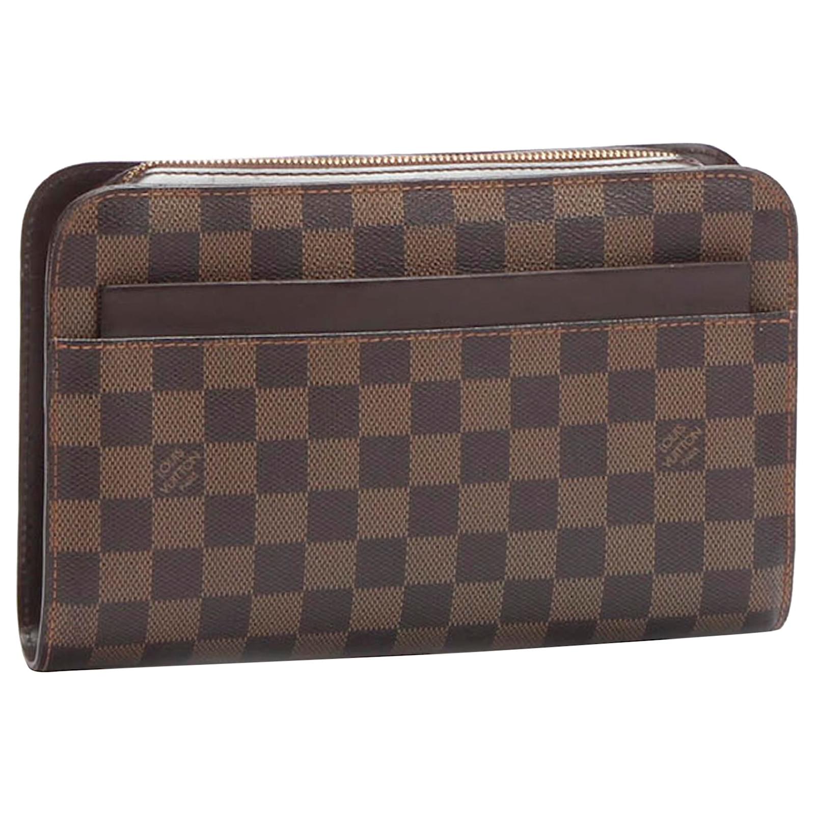 Louis Vuitton Women'S Pochette Saint Louis Damier Ebene Canvas Clutch -  Brown for Women