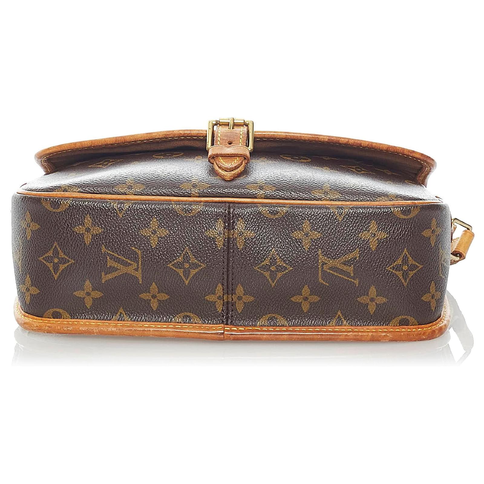 Louis Vuitton Brown Monogram Sologne Leather Cloth ref.216484 - Joli Closet