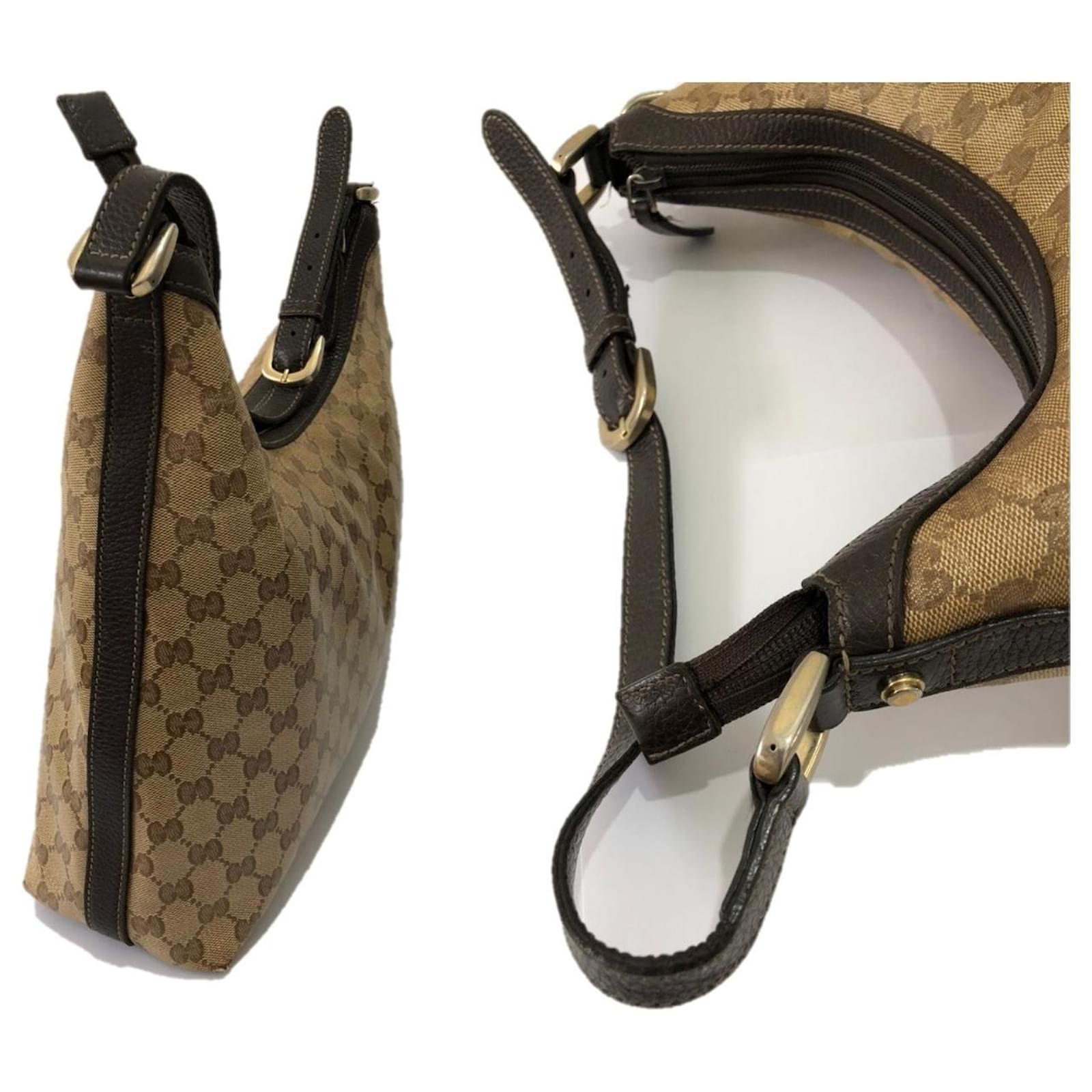 Hobo cloth handbag Gucci Brown in Cloth - 32043819