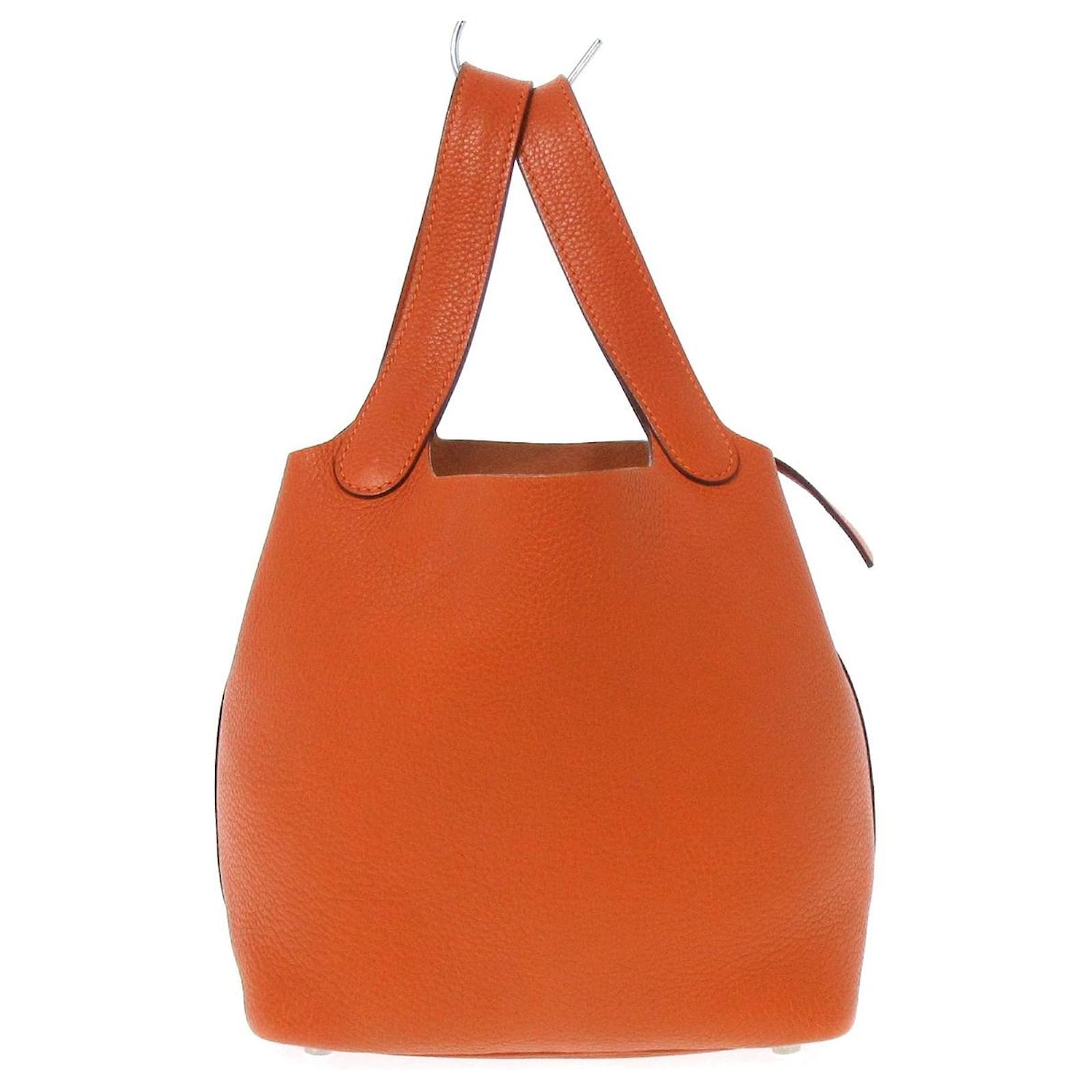 Hermès Picotin Orange Leather ref.550148 - Joli Closet