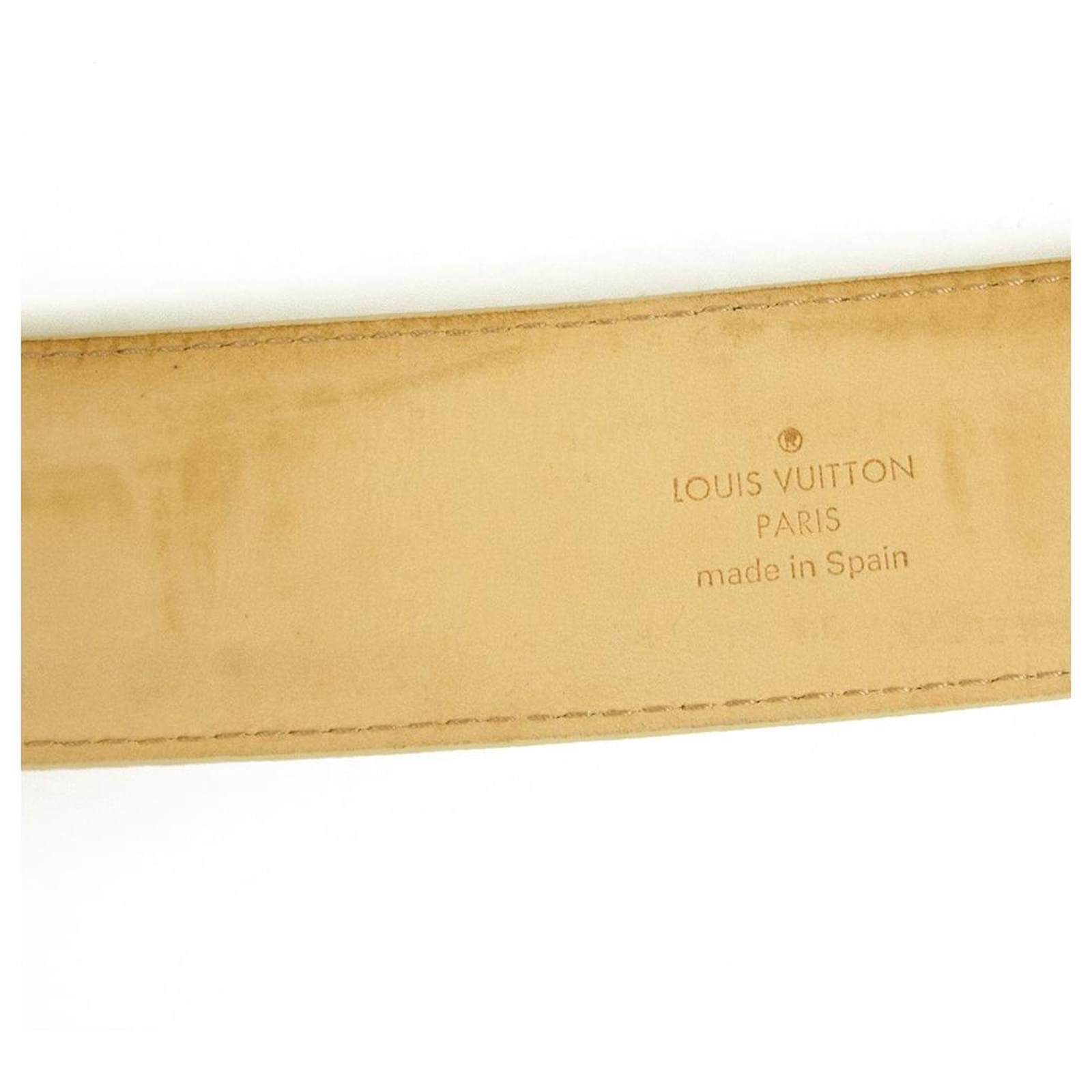 Louis Vuitton LV INITIALES Damier Azur canvas belt 40mm Size 110/40 with  goldtone hardware Beige Leather ref.550487 - Joli Closet