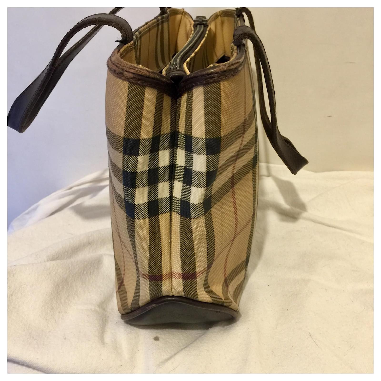Buy Vintage Burberry Classic Beige Nova Check Fabric Handbag With Online in  India 