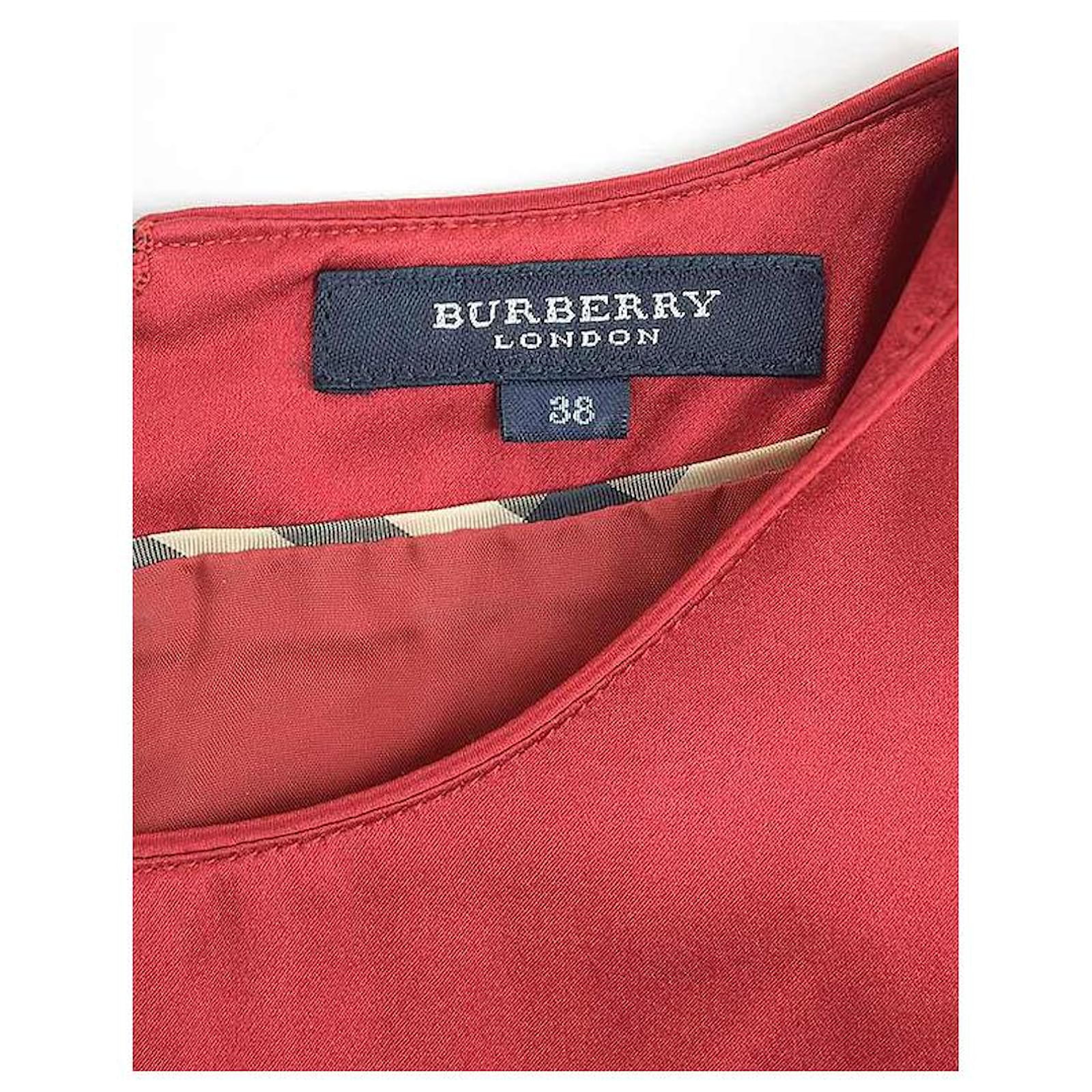 Burberry Dresses Red Silk ref.550722 - Joli Closet
