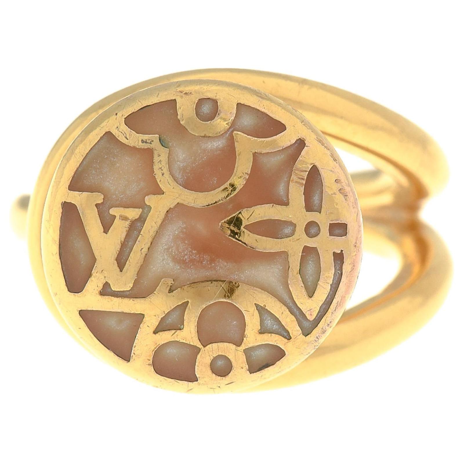 Louis Vuitton Celeste Ring Golden Metallic Metal ref.551564 - Joli