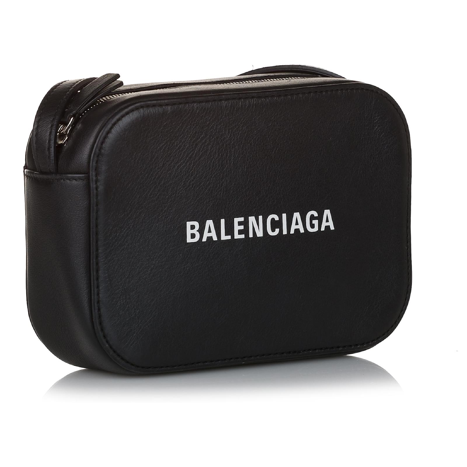 Balenciaga Black Everyday XS Camera Bag Leather Pony-style