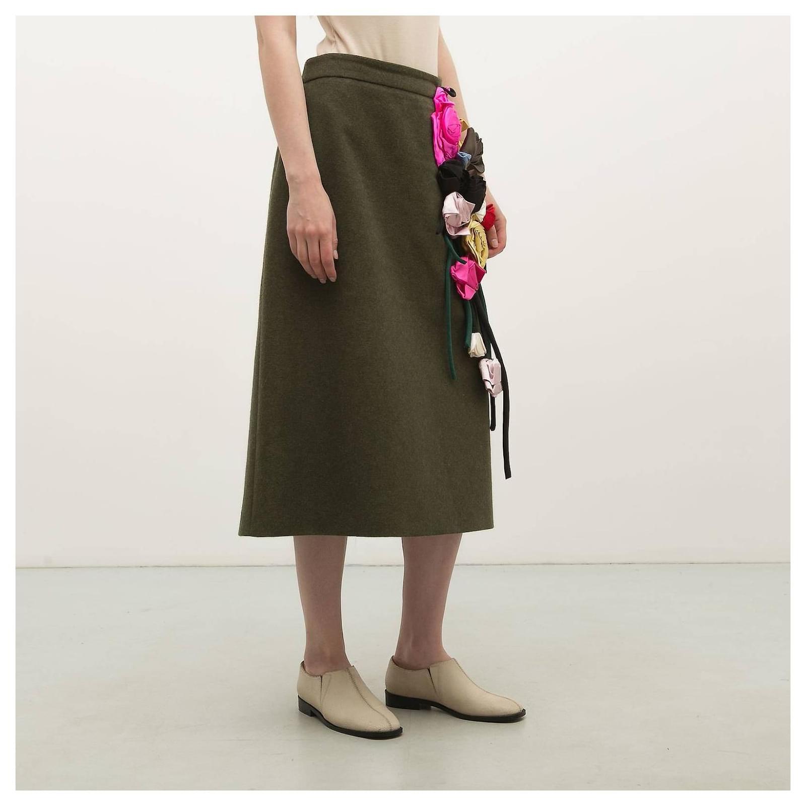 【関税込み】prada Jewel skirt PRADA | Belted Floral Print Silk Skirt | Women | Lane Crawford